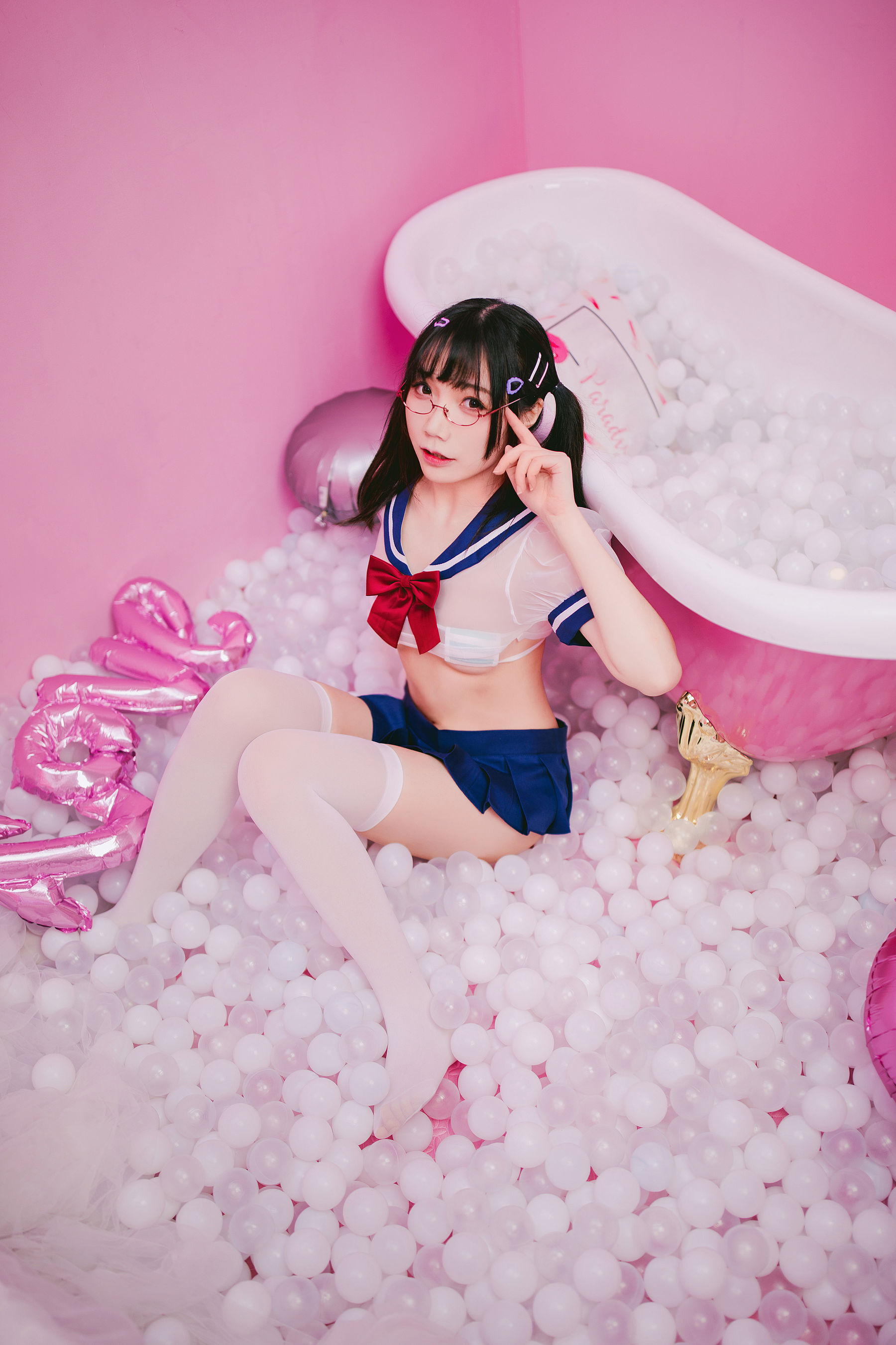 [网红COSER写真] 萝莉福利真央Mao - JK第6张