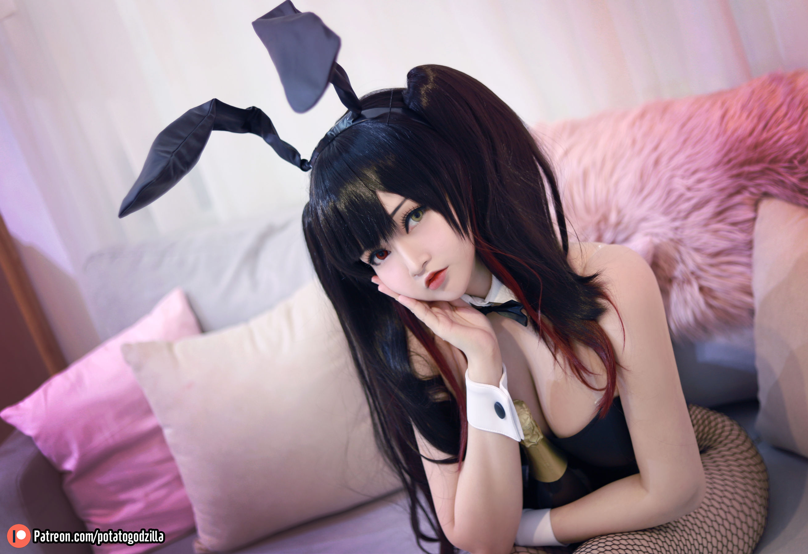 [COS福利] Coser小姐姐Potato Godzilla - Kurumi Tokisaki Bunny Girl第5张