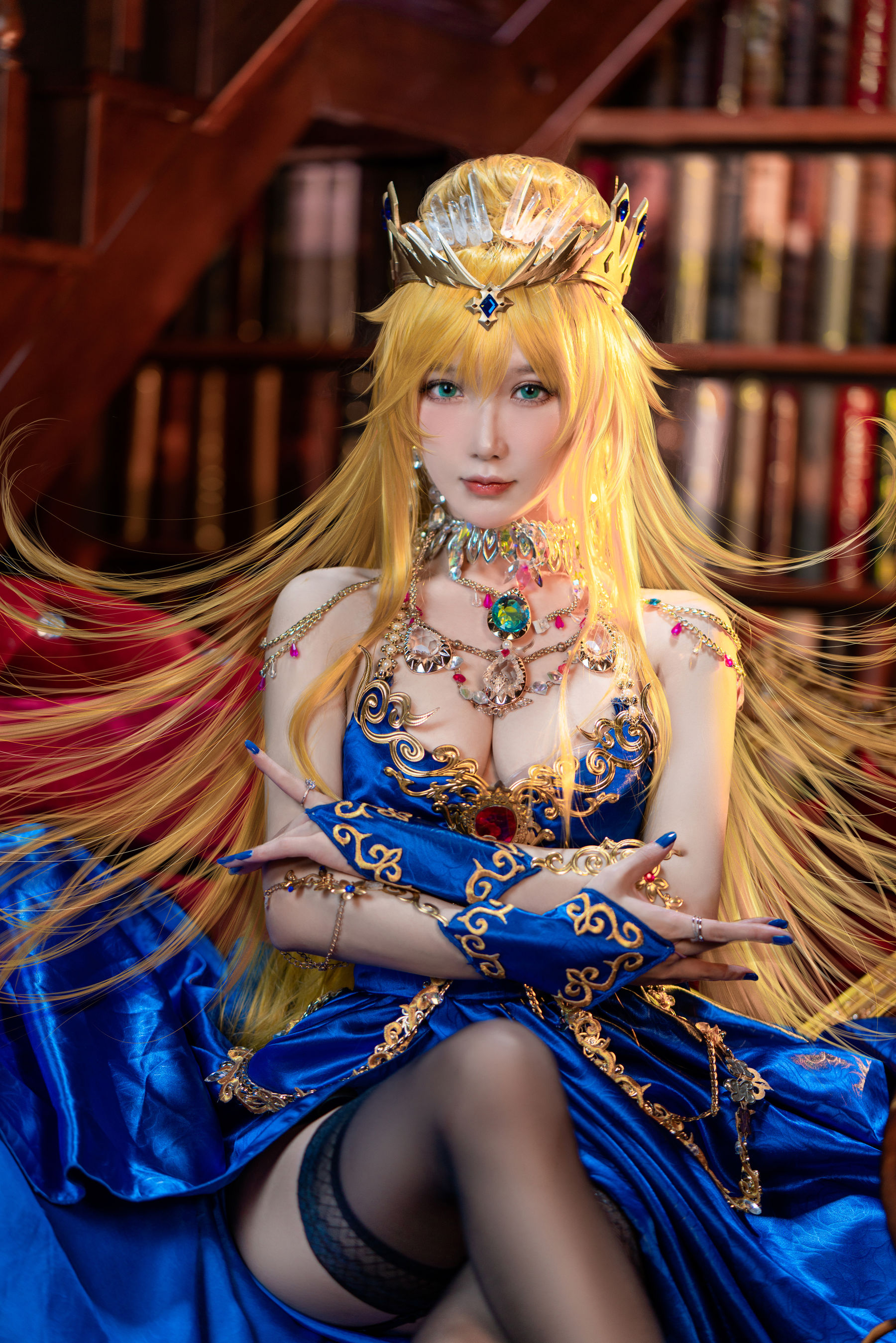 [COS福利] 动漫博主阿包也是兔娘 - 白枪呆同人睡衣第9张