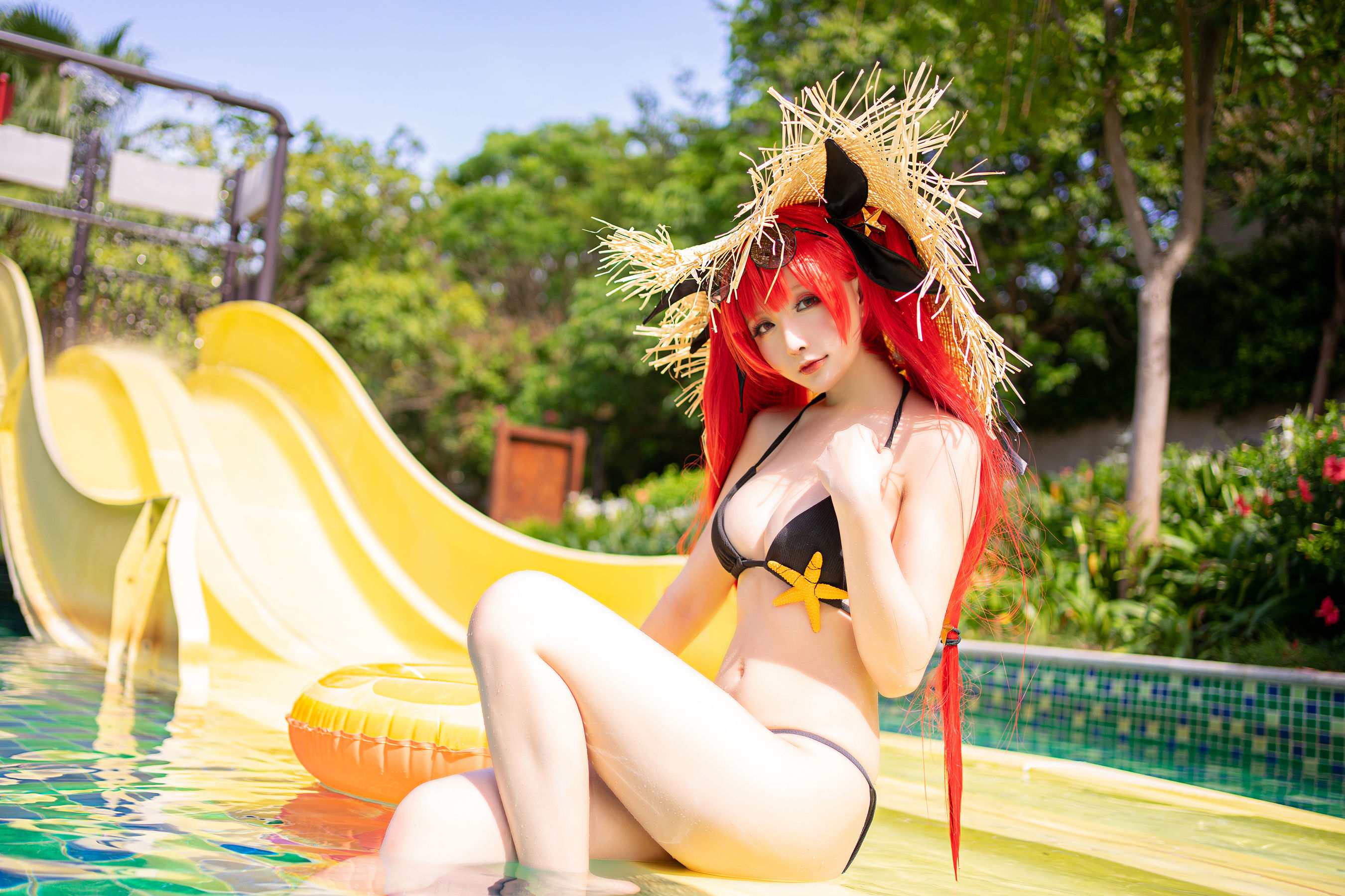 [COS福利] Coser小姐姐星之迟迟 - 鸣夏 火奴鲁鲁第4张