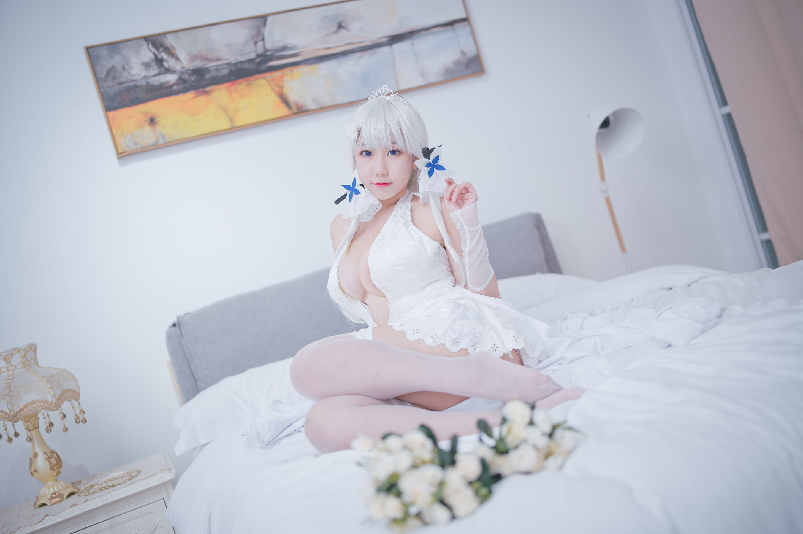 [COS福利] 动漫博主穆零Mu0 - 光辉婚纱第10张