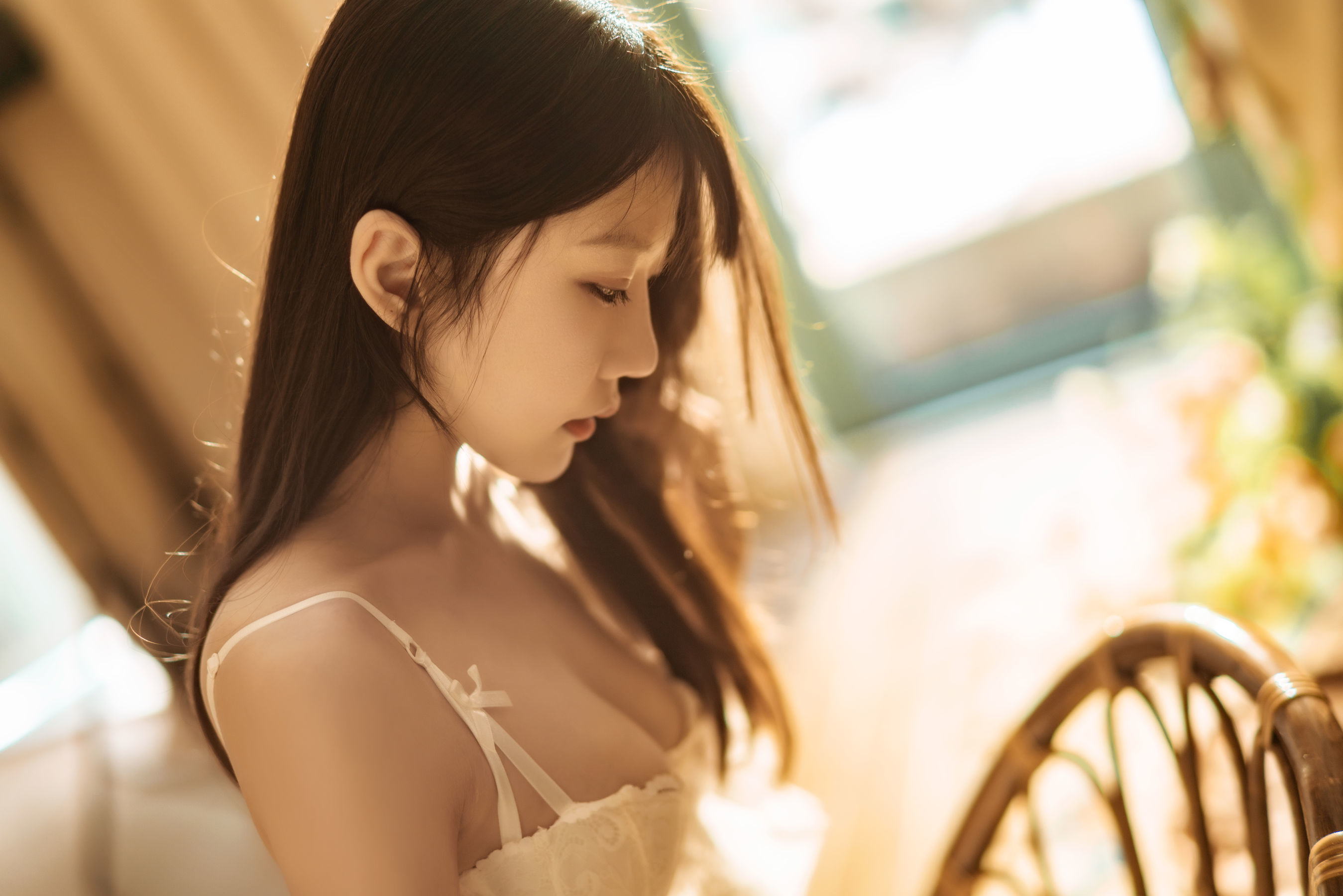 [网红COSER] 香草喵露露 - 室内白色蕾丝第6张