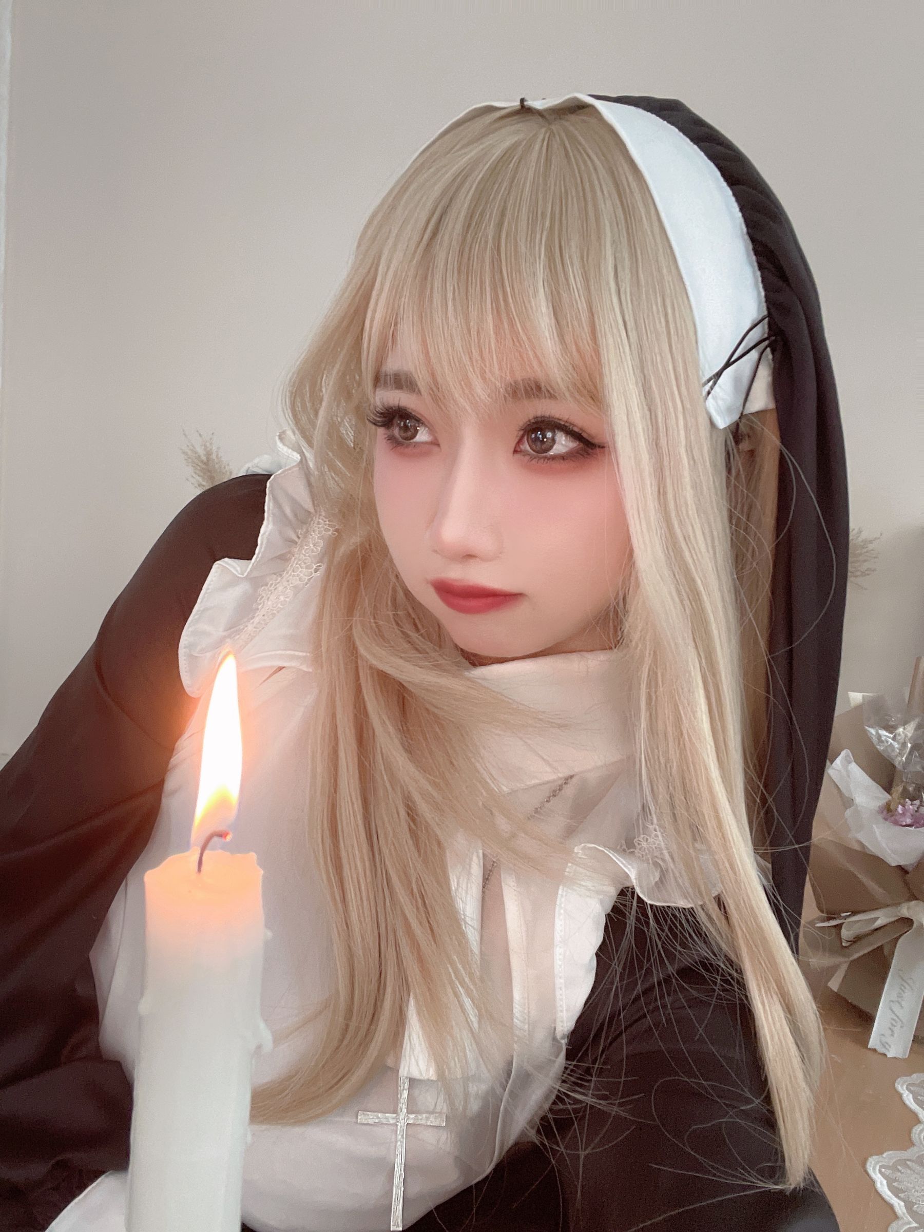 [福利COS] 白嫩美少女鬼畜瑶 - 修女第16张