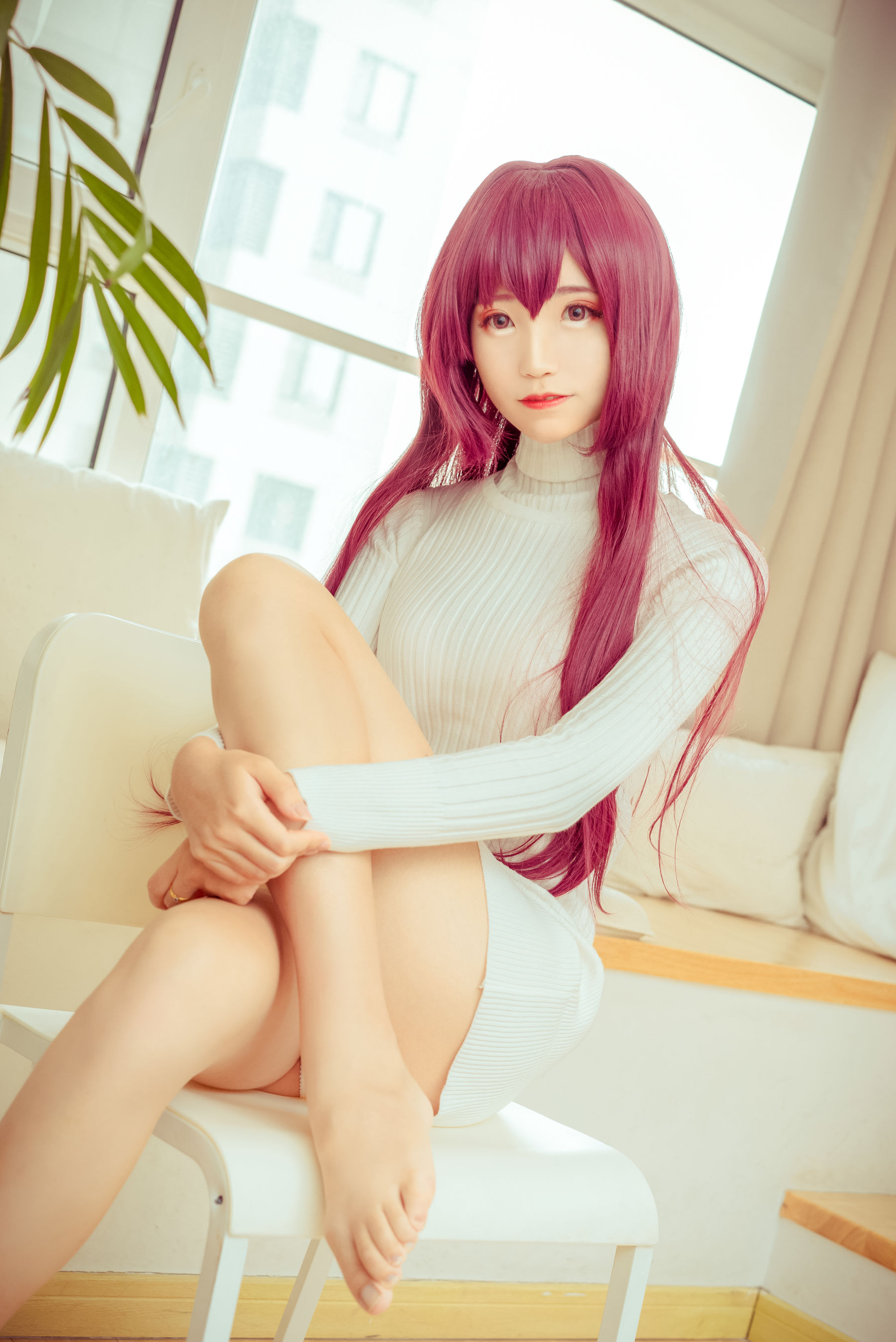 [福利COS] 然理理 - 斯卡哈毛衣第1张