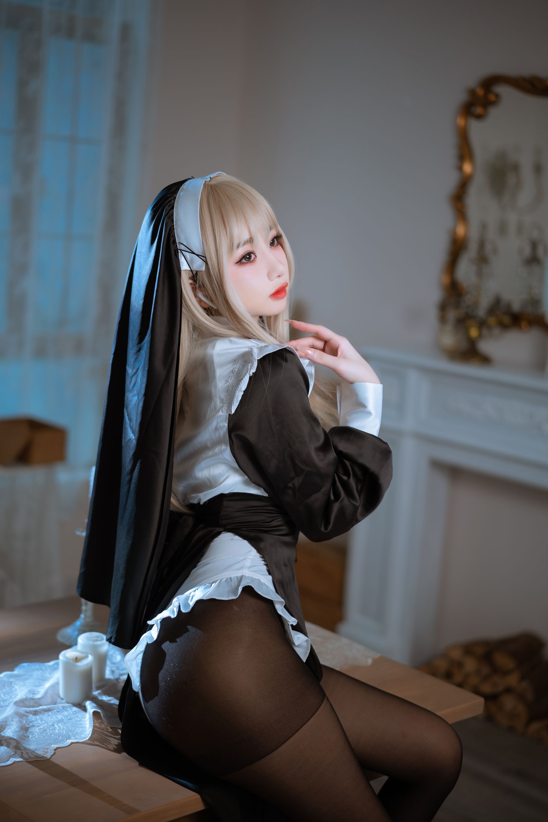 [福利COS] 白嫩美少女鬼畜瑶 - 修女第5张