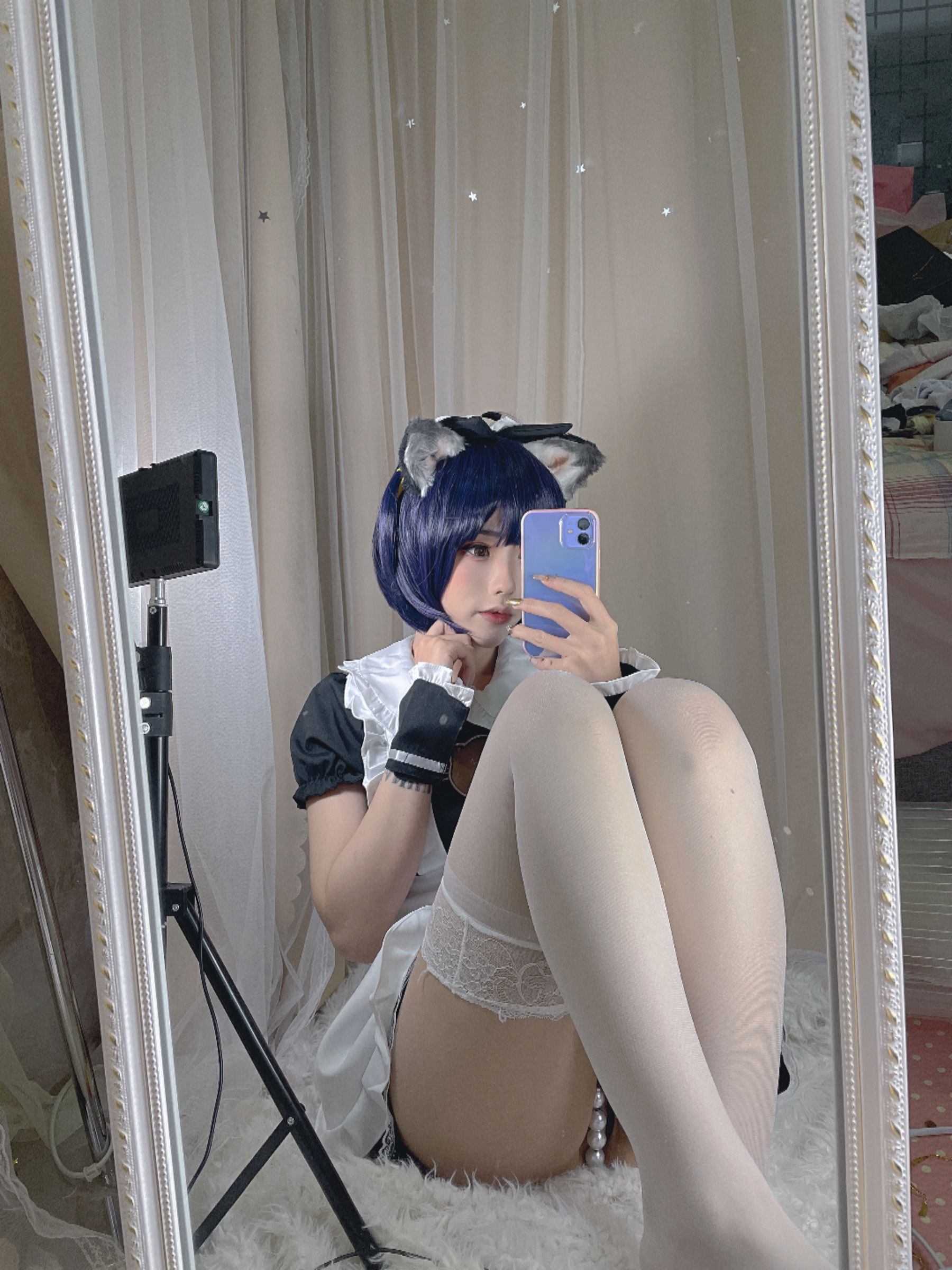 [福利COS] 钛合金大粑粑 - 女仆自拍第4张