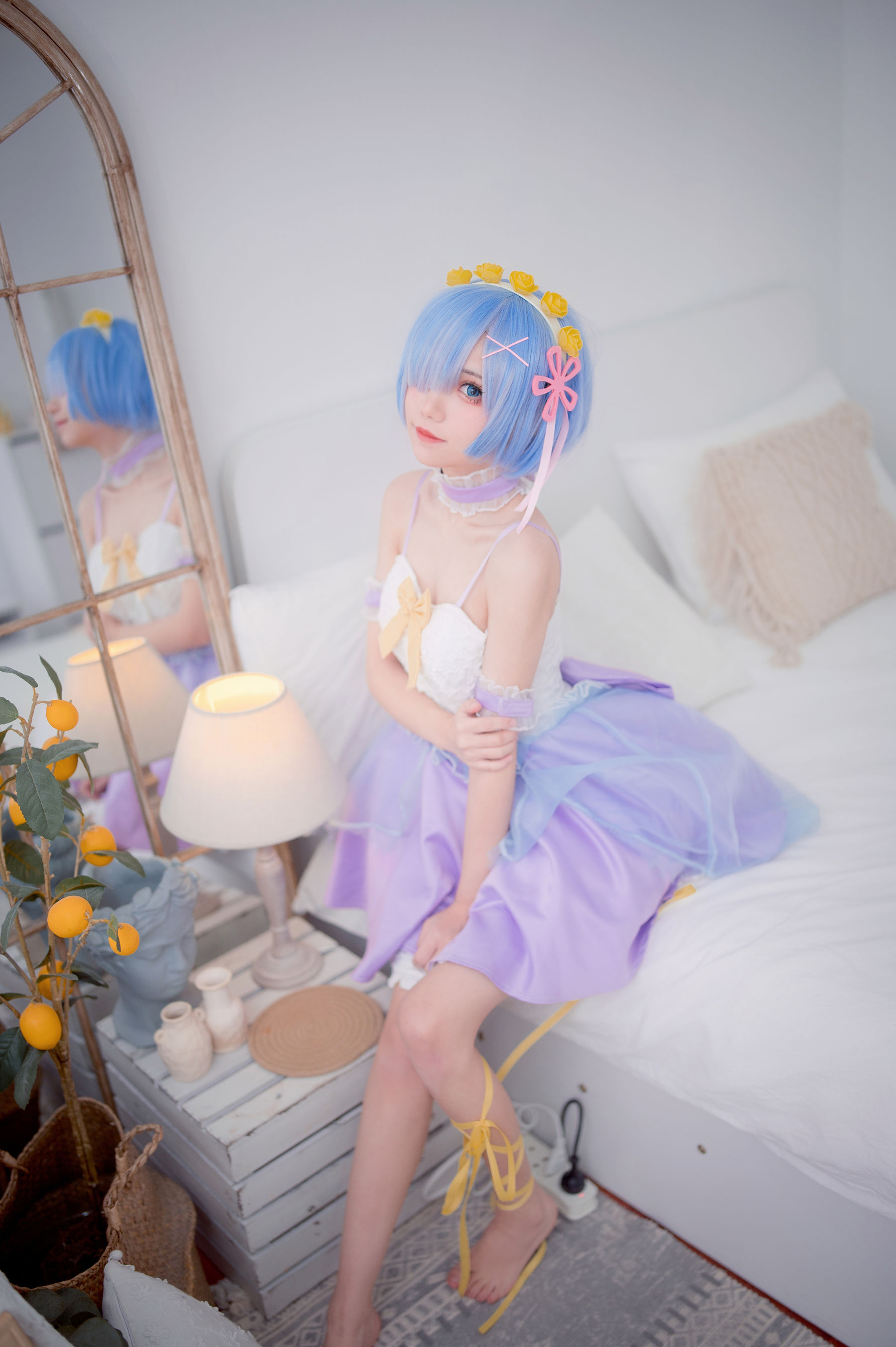 [福利COS] 花柒Hana - 天使蕾姆第3张