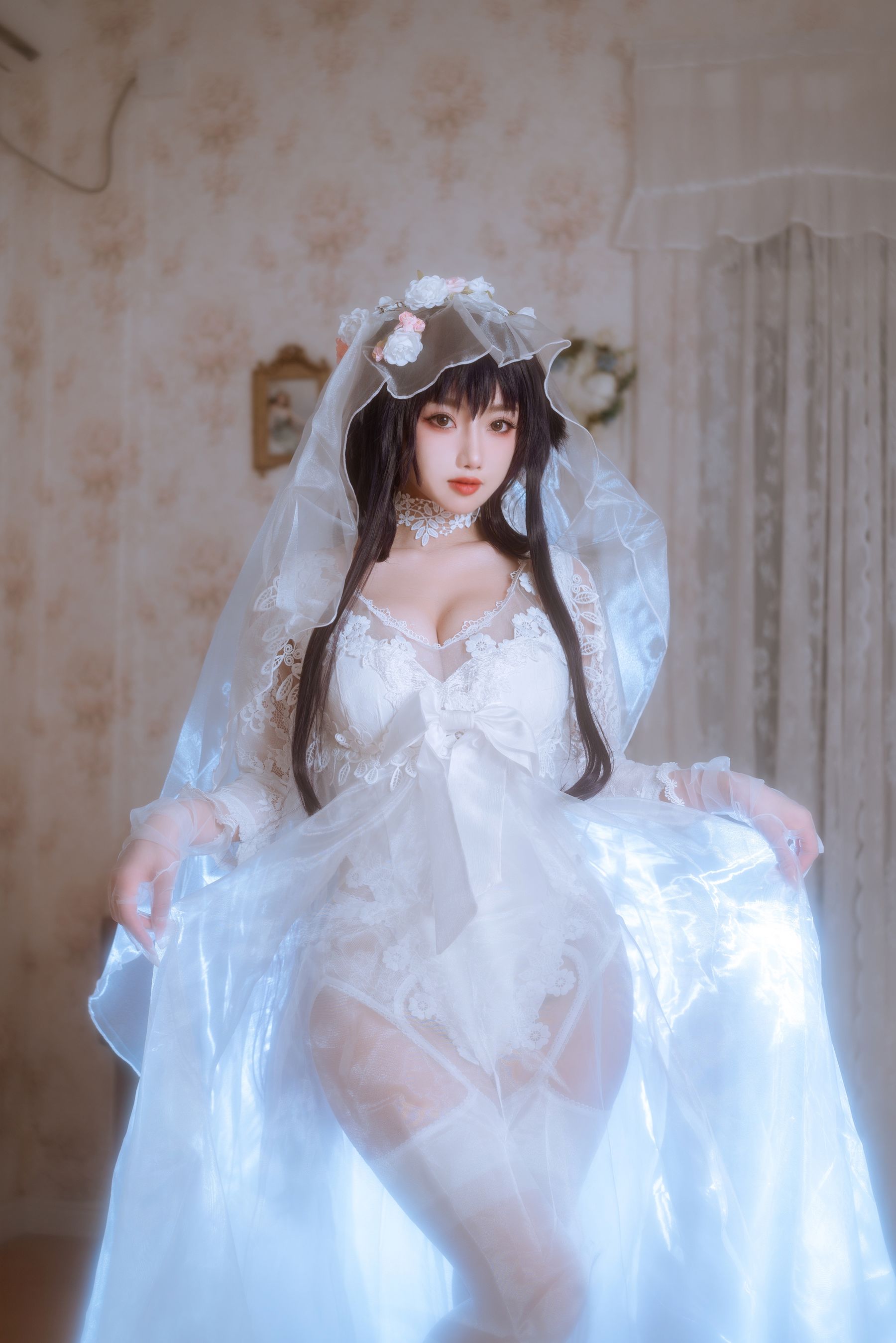 [福利COS] 白嫩美少女鬼畜瑶 - 婚纱第11张
