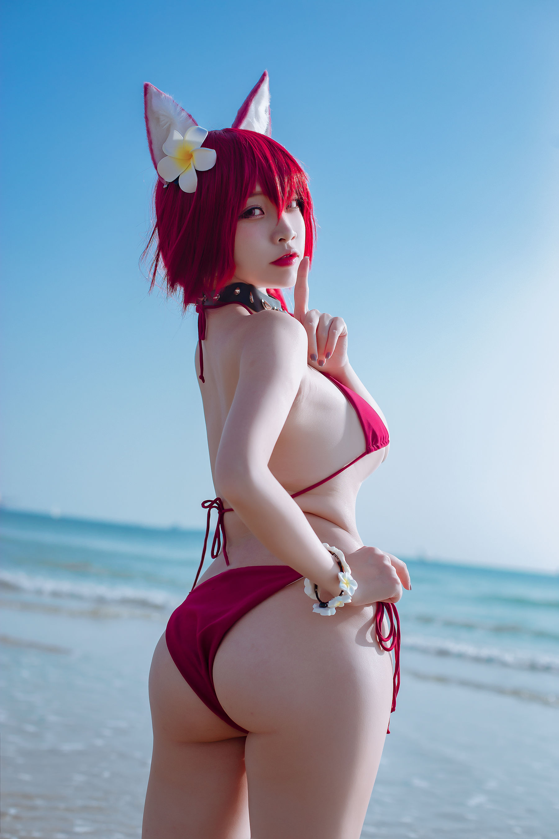 [福利COS] 人气Coser二佐Nisa - 碧蓝 千代田泳装第8张