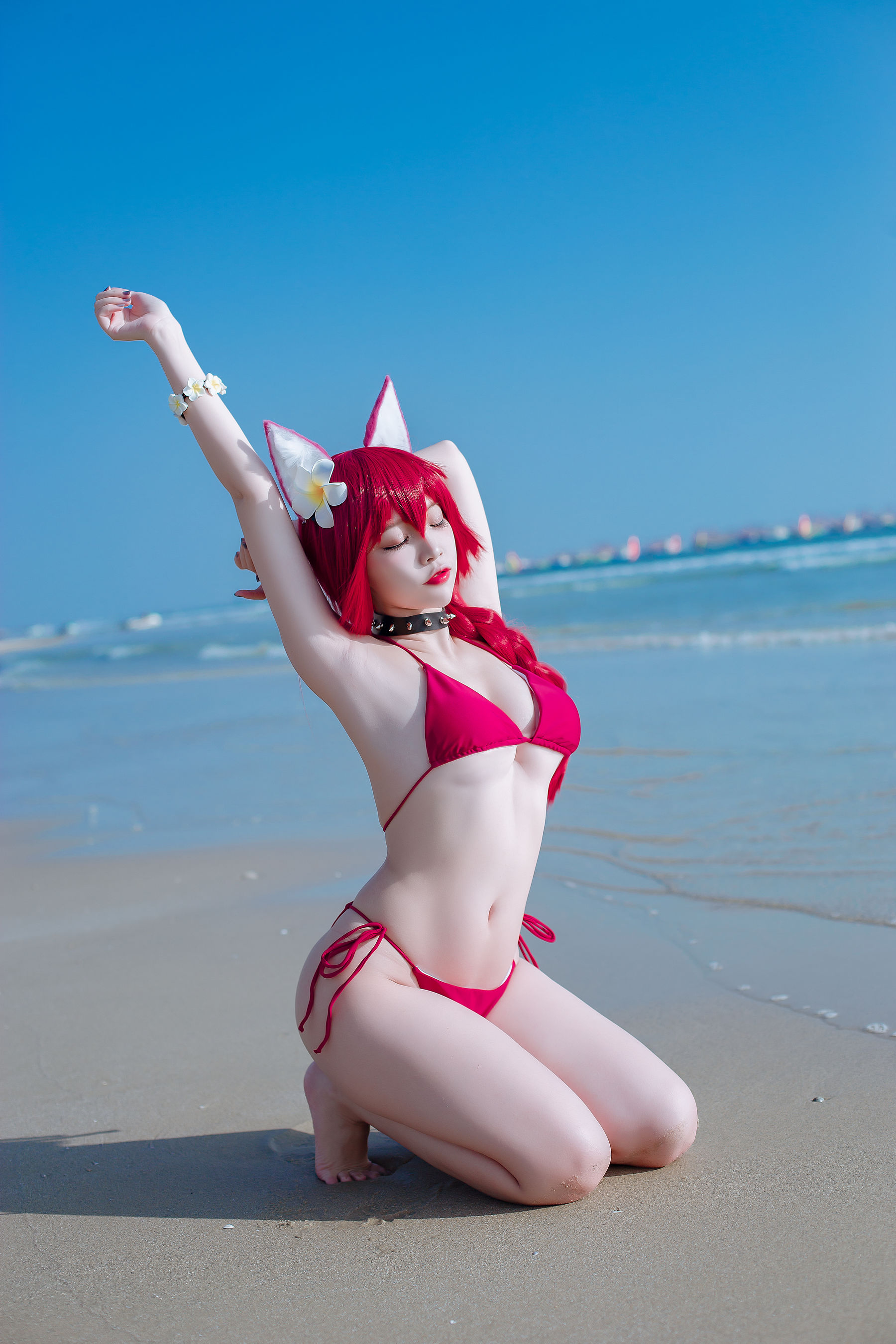 [福利COS] 人气Coser二佐Nisa - 碧蓝 千代田泳装第2张