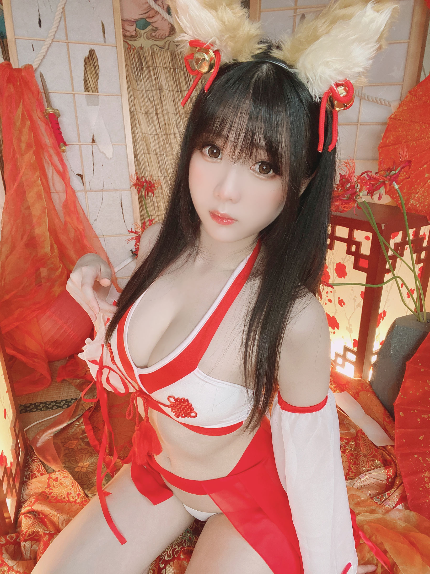 [福利COS] 微博妹纸霜月shimo - きつね巫女さん第6张