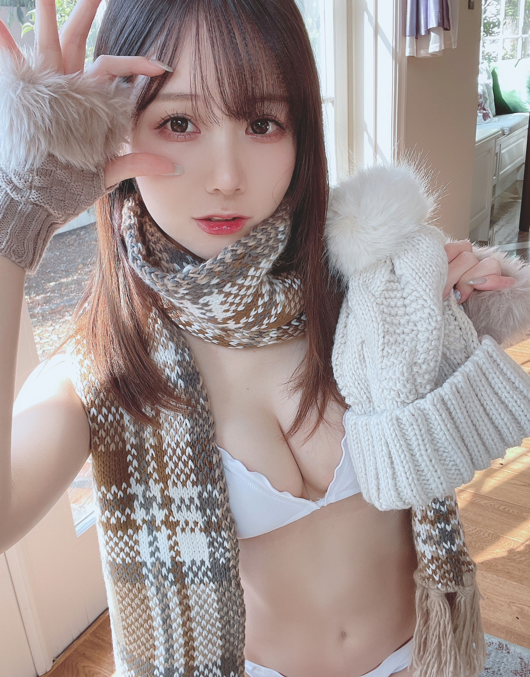 [福利COS] 日本甜美COSERけんけん[fantia] 20220114-ビキニマフラー第3张