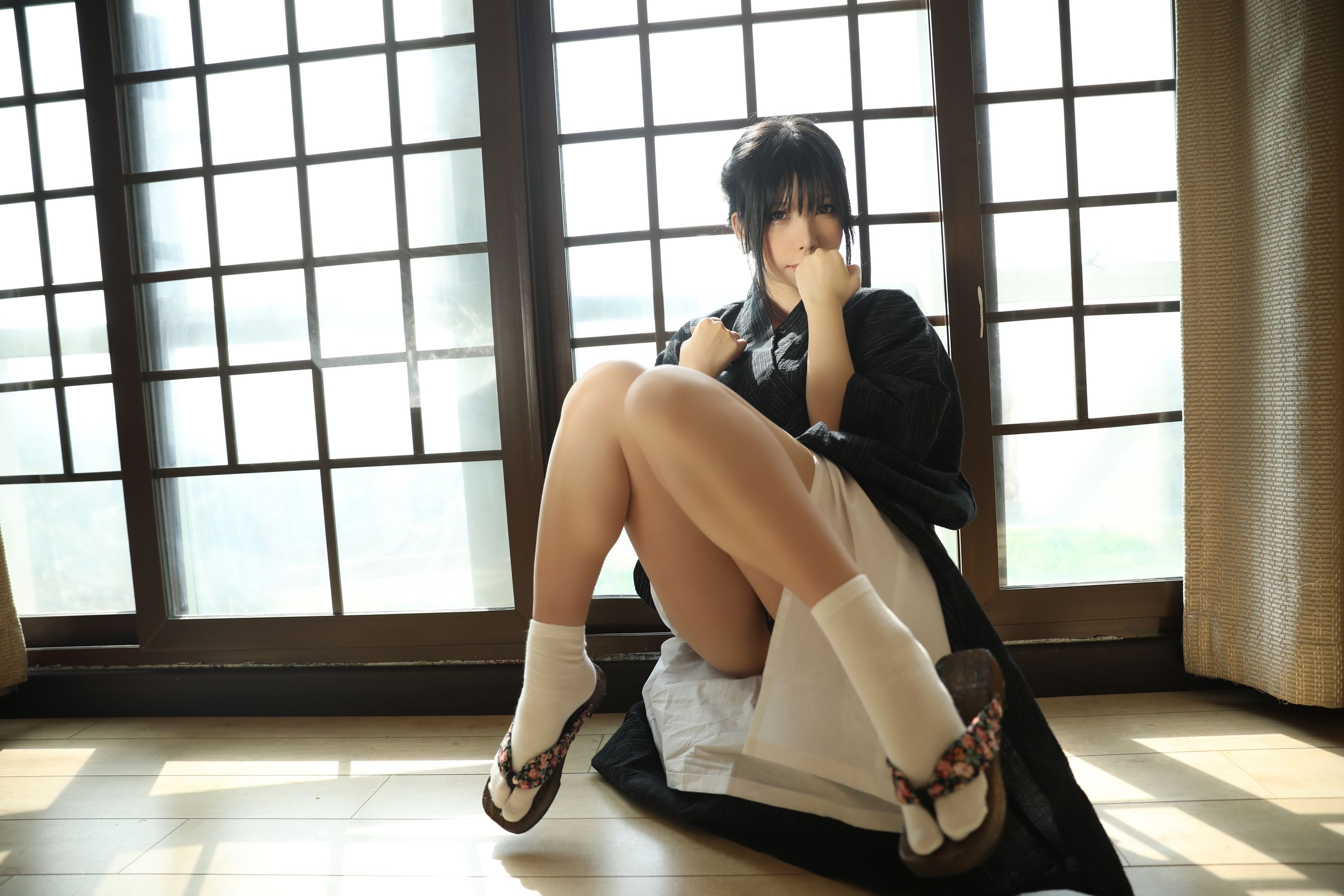 [福利COS] 二次元巨乳美女鹿野希 - 未亡人第9张