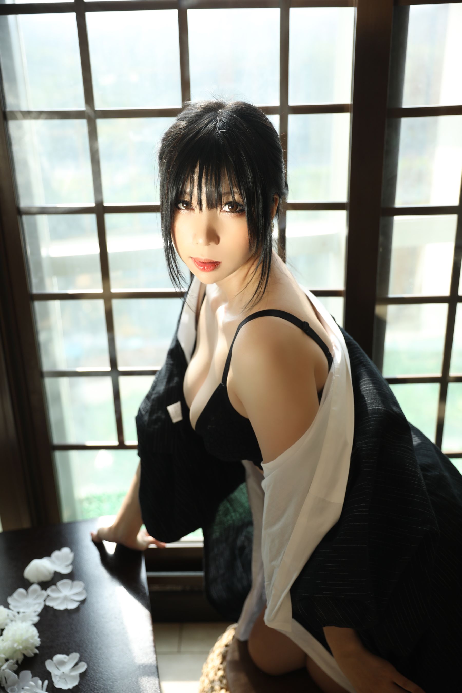 [福利COS] 二次元巨乳美女鹿野希 - 未亡人第24张