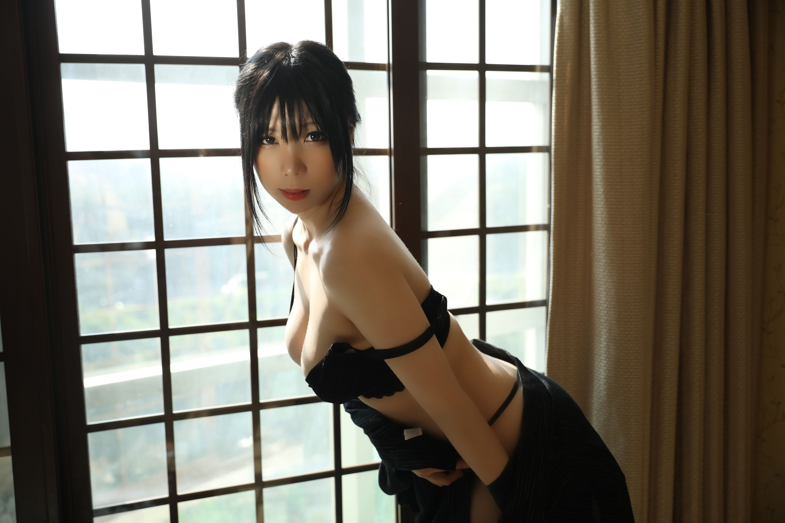 [福利COS] 二次元巨乳美女鹿野希 - 未亡人第26张