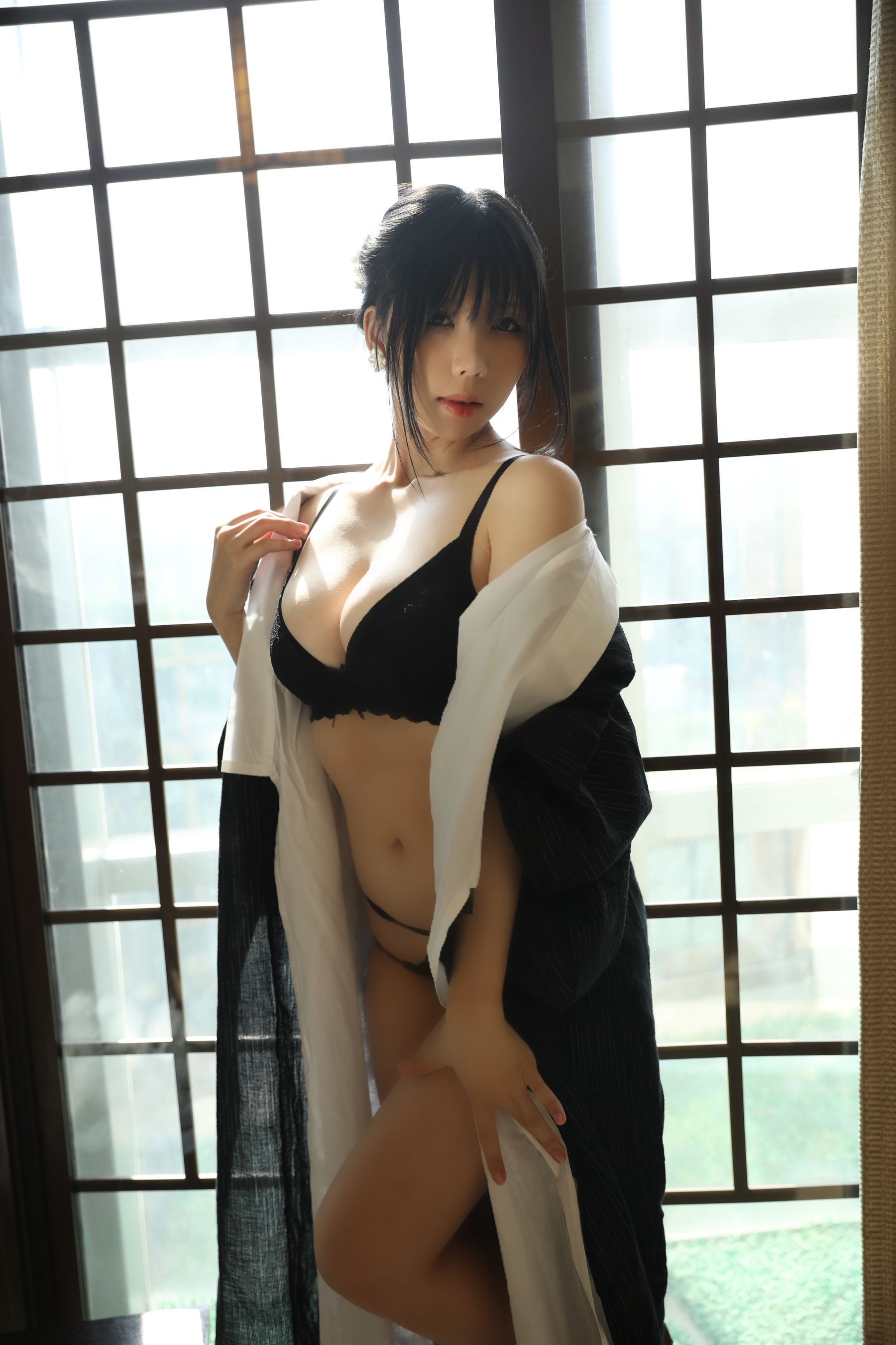 [福利COS] 二次元巨乳美女鹿野希 - 未亡人第22张