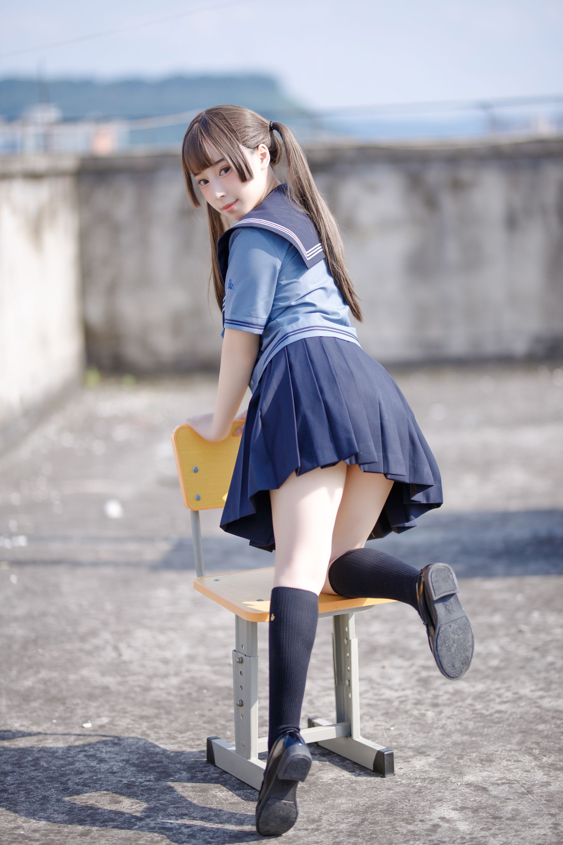 [福利COS] 胡桃猫Kurumineko - 天台的爱之告白第23张