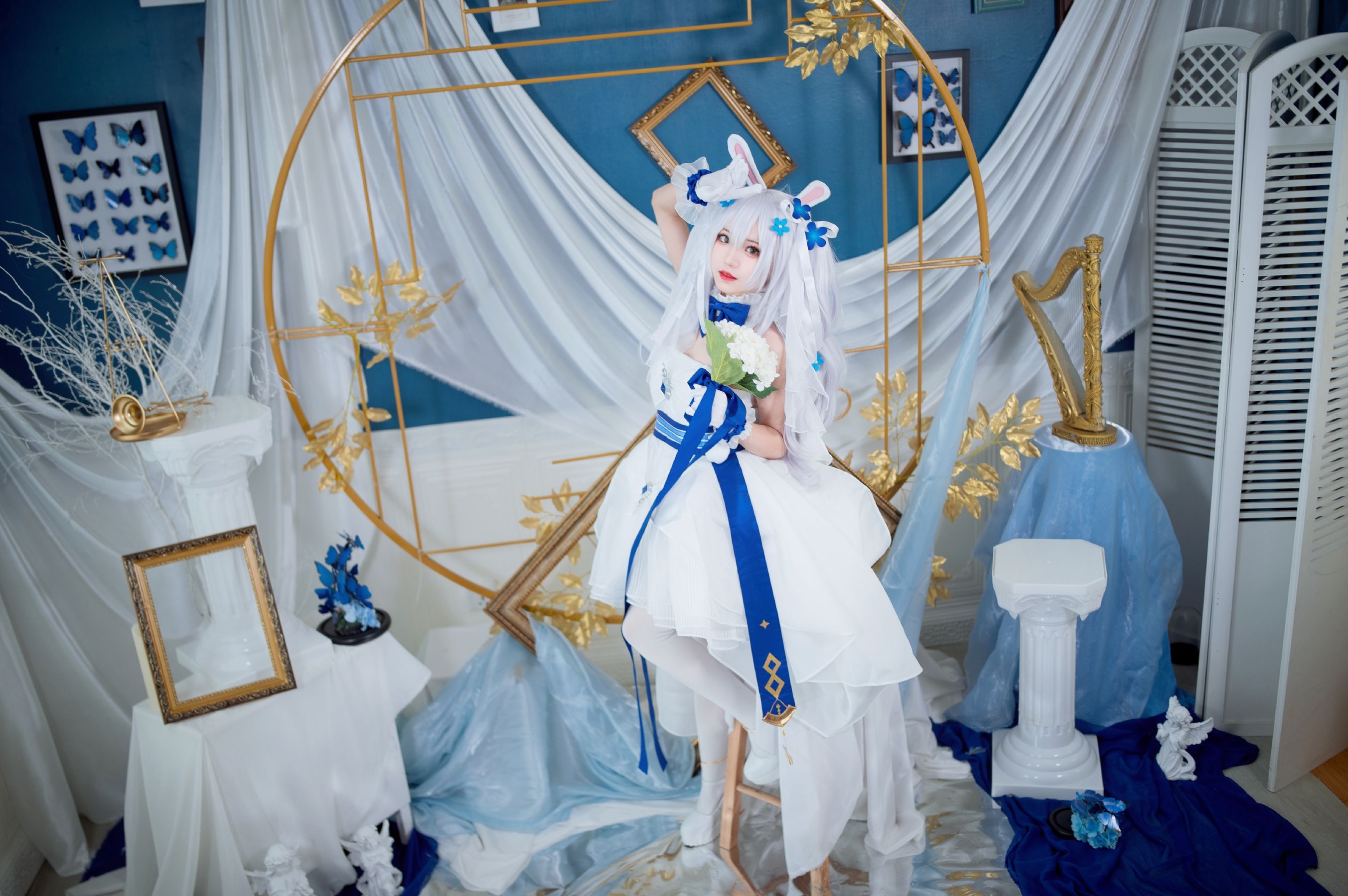 [福利COS] 花柒Hana - 拉菲花嫁第4张