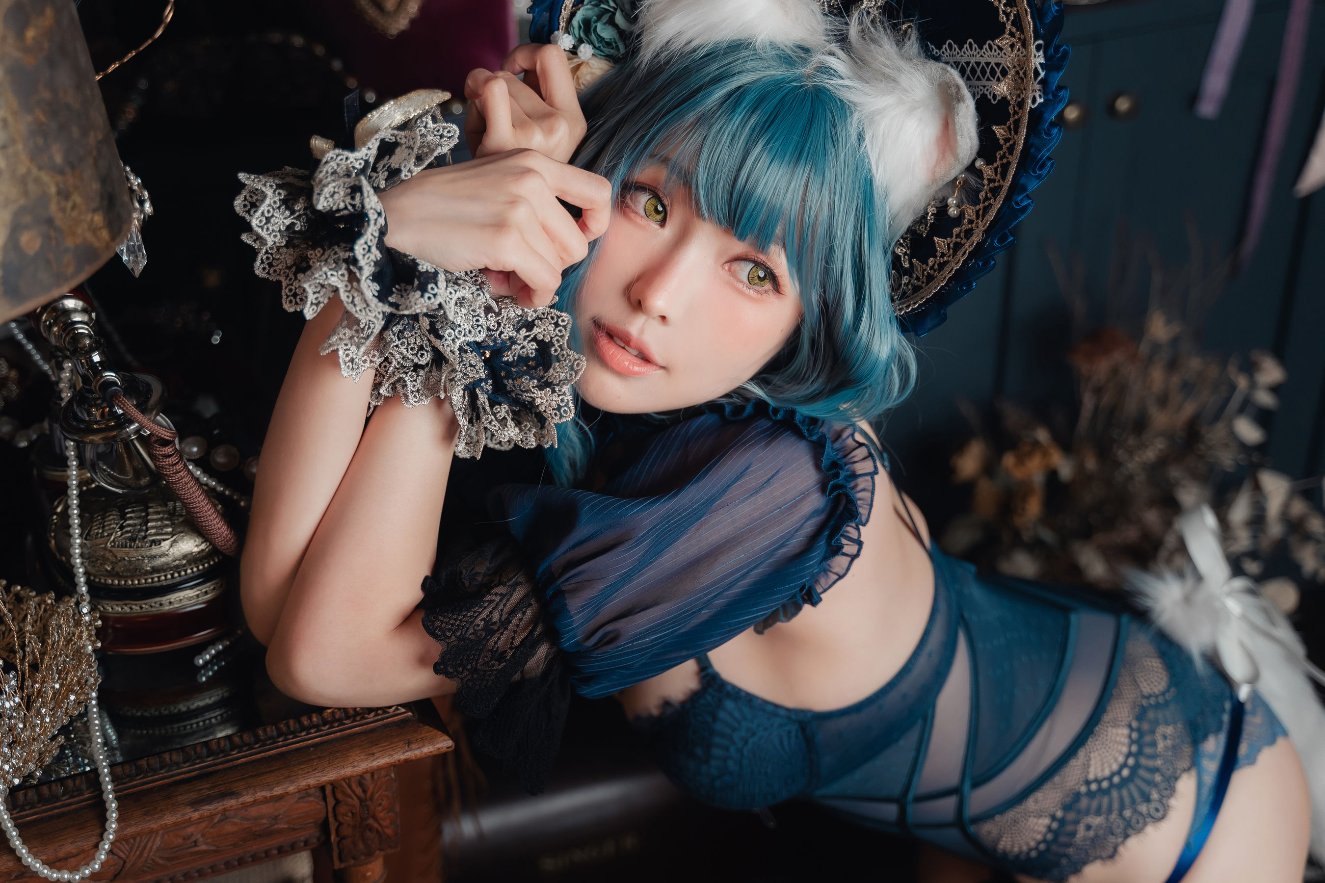 [福利COS] Ely_eee(ElyEE子) - Scottish Fold Cat Doll 摺耳貓少女人形第8张