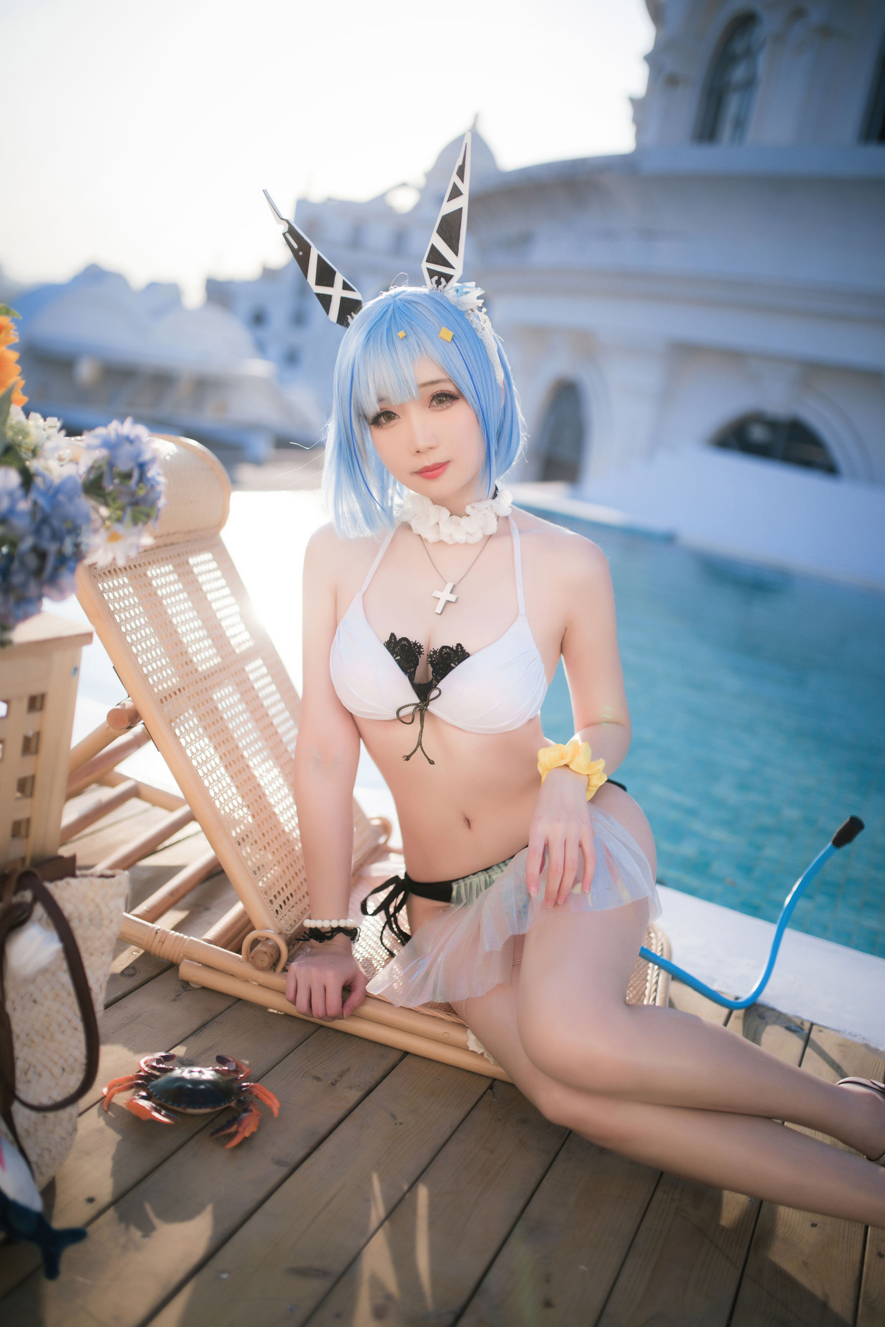 [福利COS] 焖焖碳 - 加斯科涅泳装第10张