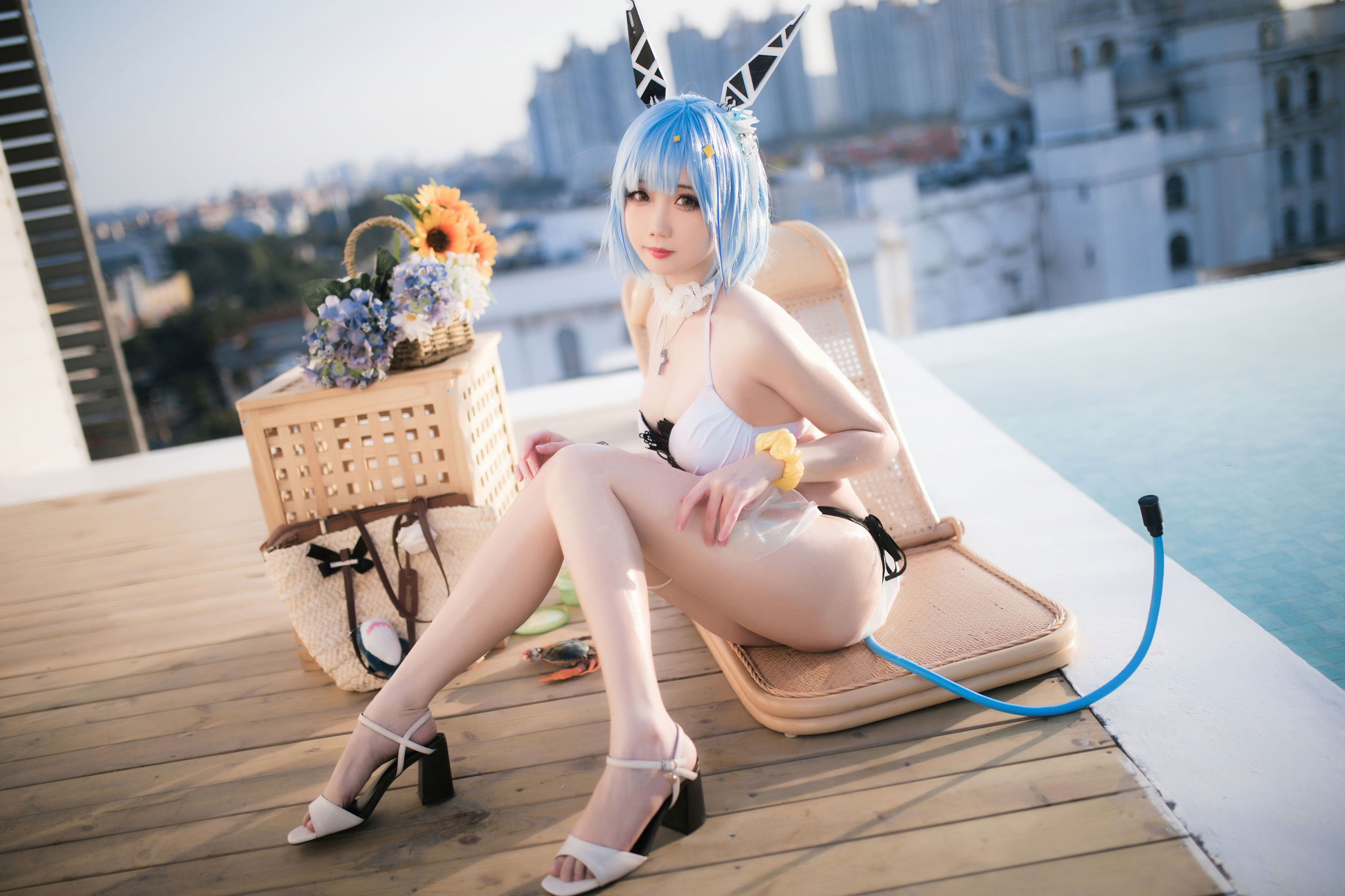 [福利COS] 焖焖碳 - 加斯科涅泳装第11张