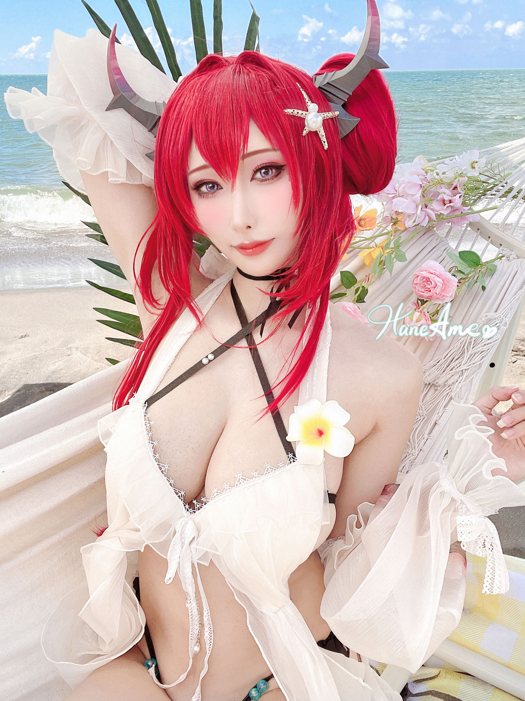 [福利COS] Hane Ame 雨波写真 - Arknights Surtr 泳裝第12张