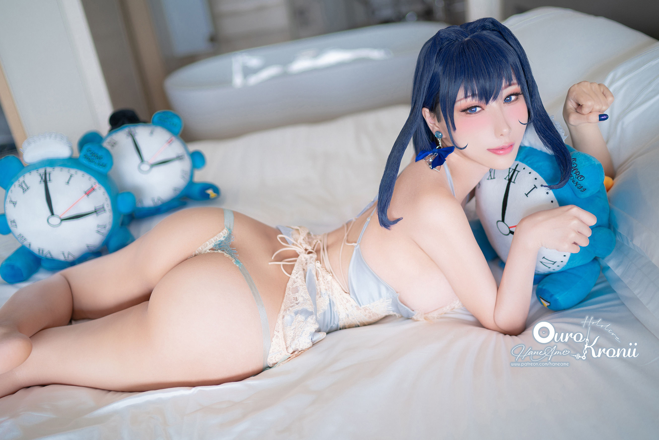 [福利COS] Hane Ame 雨波写真 - Hololive Kronii 時間 Pajama第11张