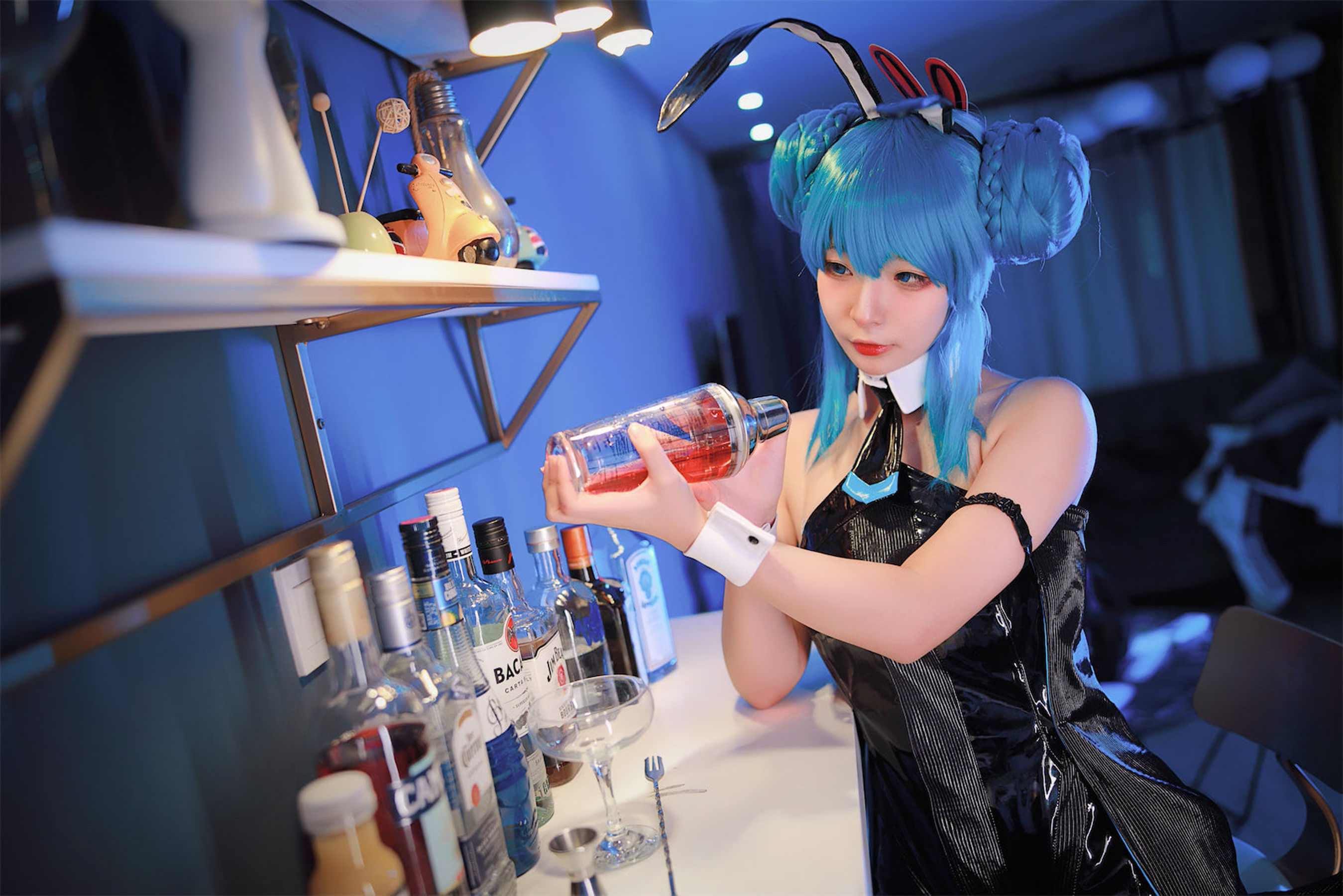 [福利COS] yuuhui玉汇 - 初音黑兔第4张