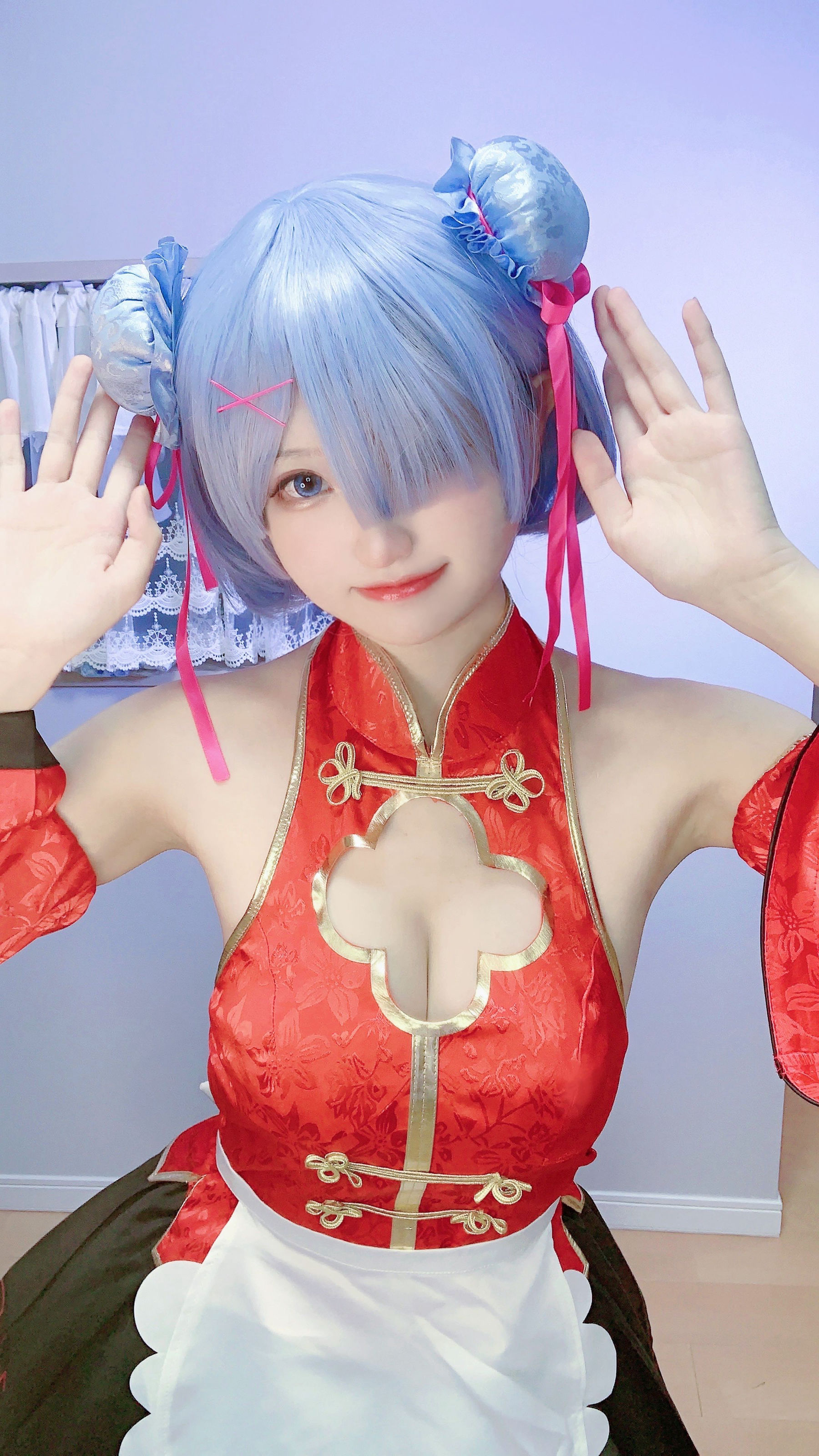 [福利COS] 千阳(ちよ) - 蕾姆旗袍第5张