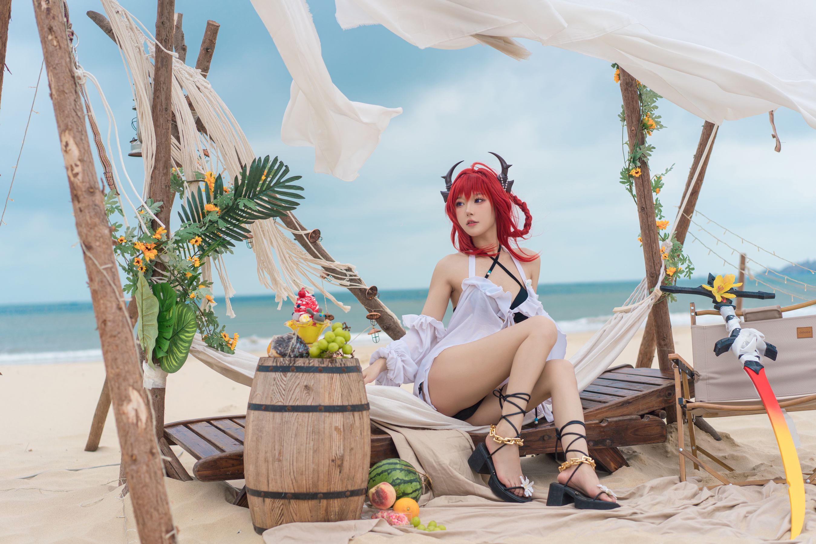 [福利COS] 动漫博主阿包也是兔娘 - 明日方舟 史尔特尔泳装第3张