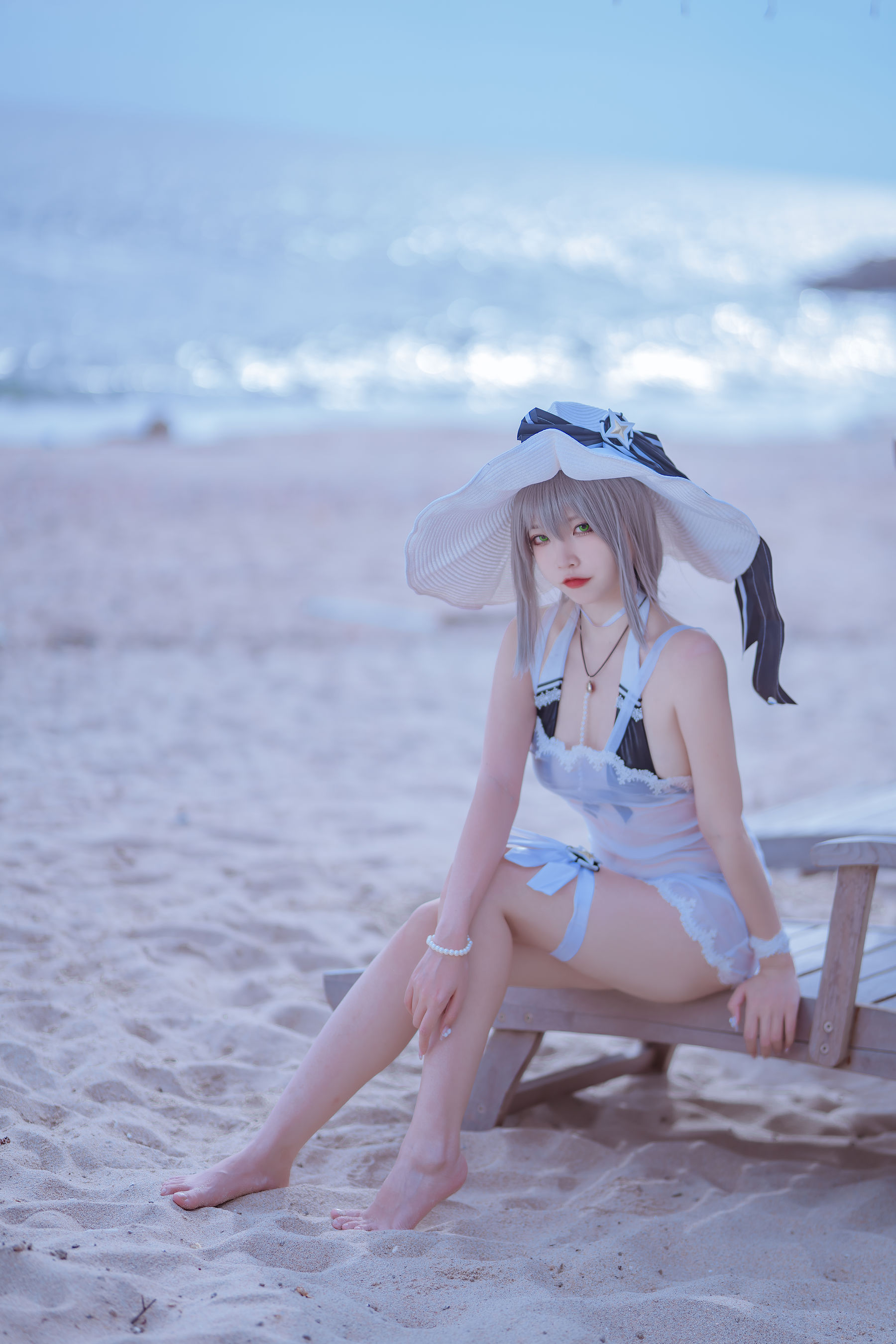 [福利COS] 人气Coser二佐Nisa - 碧蓝 天鹰泳装第3张