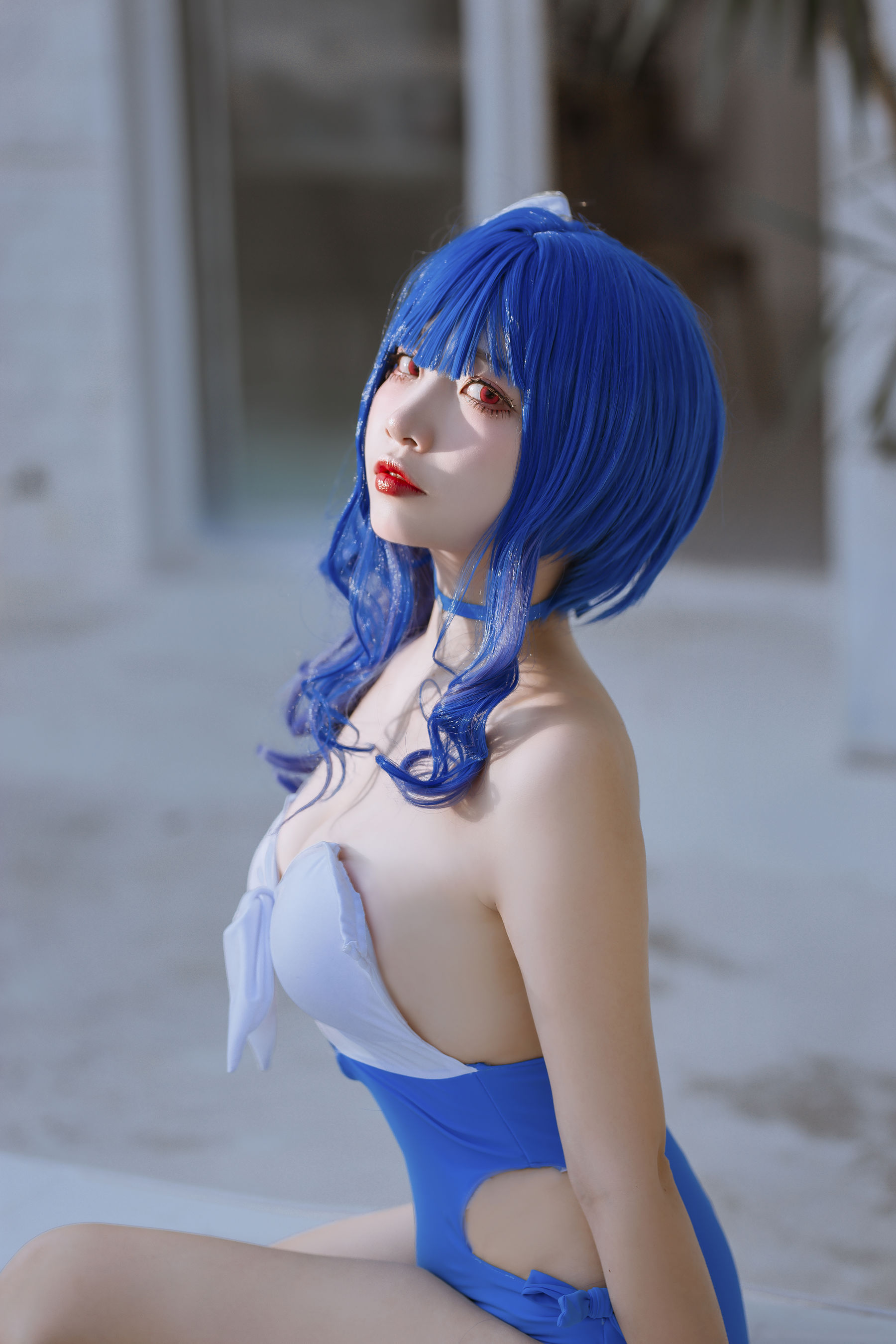 [福利COS] 人气Coser二佐Nisa - 碧蓝 圣路易斯泳装第4张