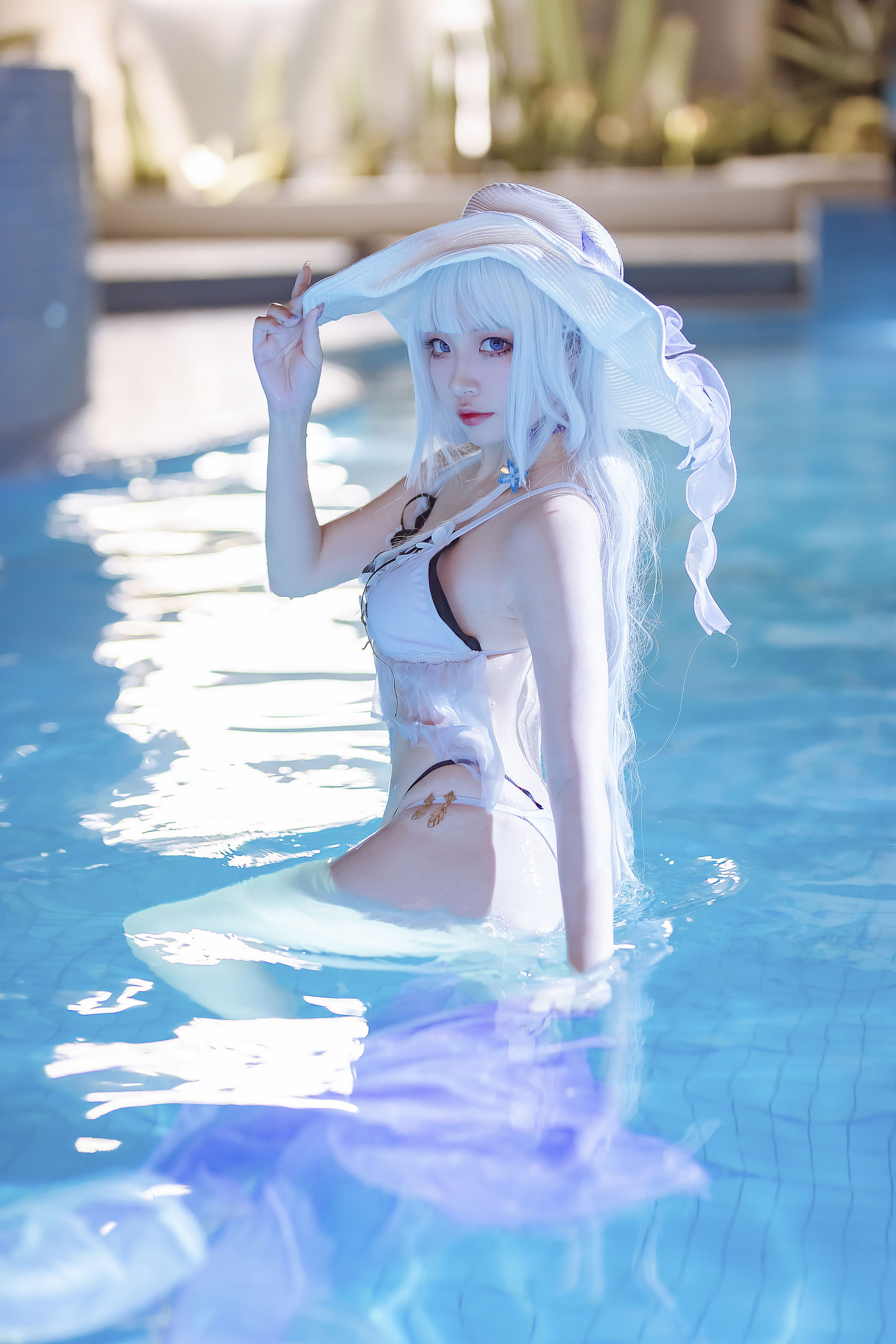 [福利COS] 人气Coser二佐Nisa - 碧蓝光辉泳装第5张