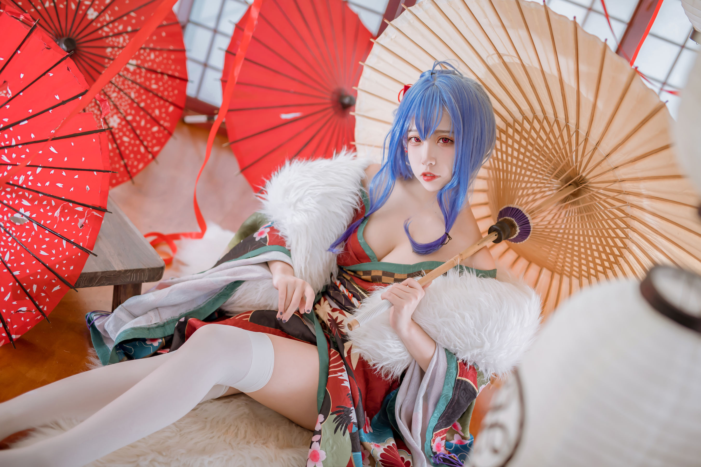 [福利COS] 人气Coser二佐Nisa - 碧蓝 圣路易斯和服第8张