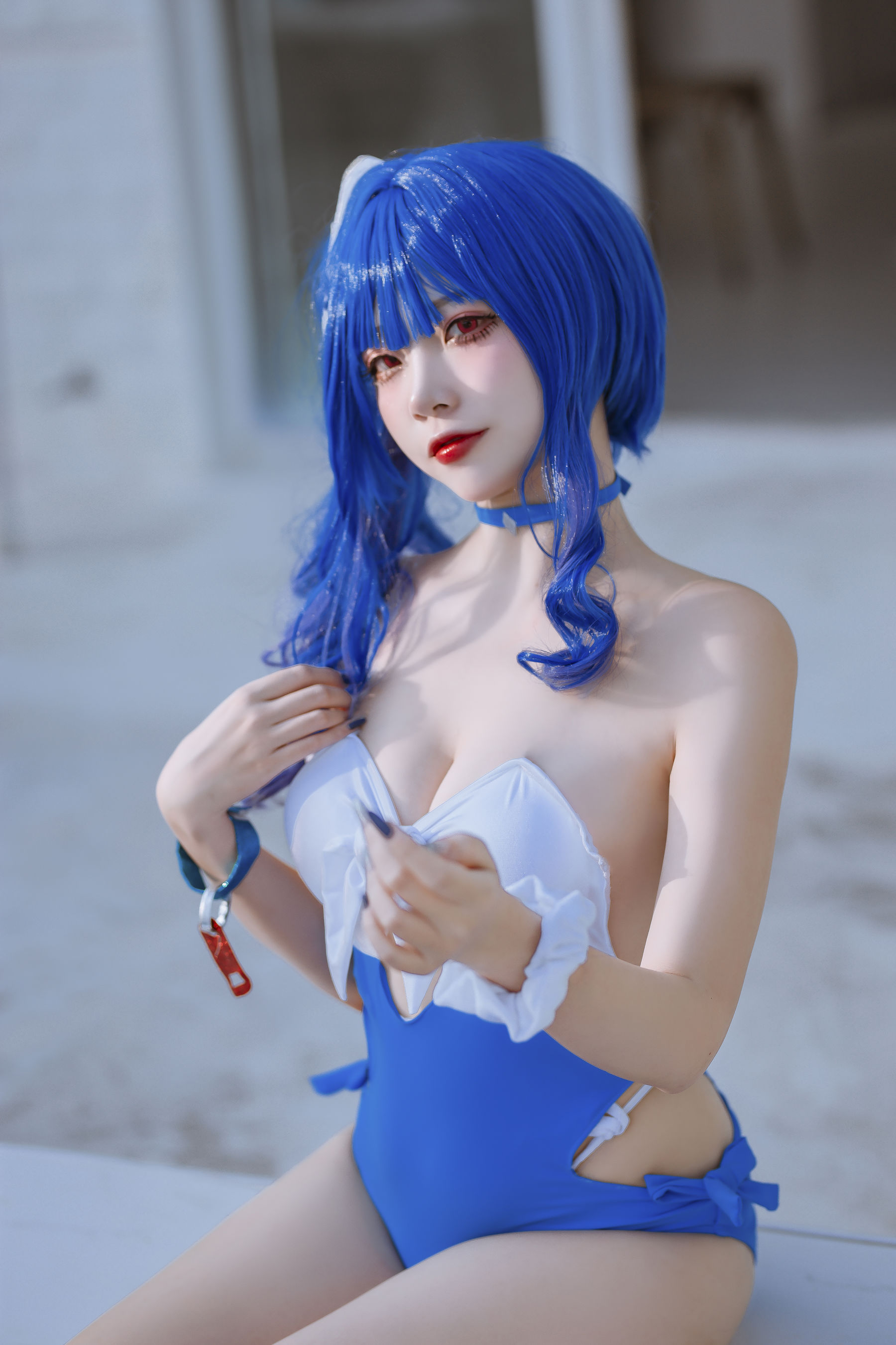 [福利COS] 人气Coser二佐Nisa - 碧蓝 圣路易斯泳装第1张