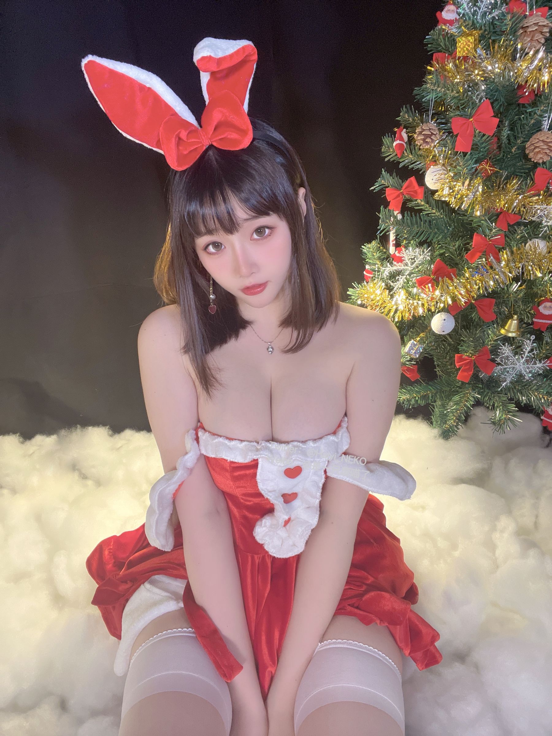 [福利COS] 是一只废喵了 - 圣诞连衣裙第23张