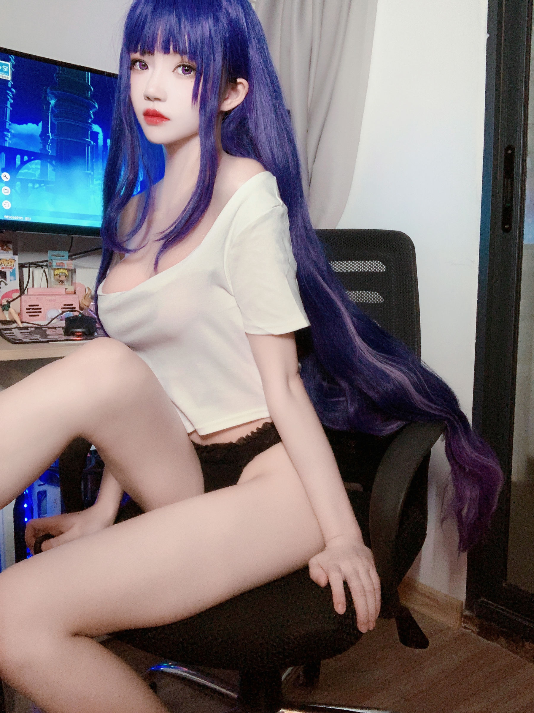 [福利COS] 桜桃喵 - 雷电将军自拍第4张