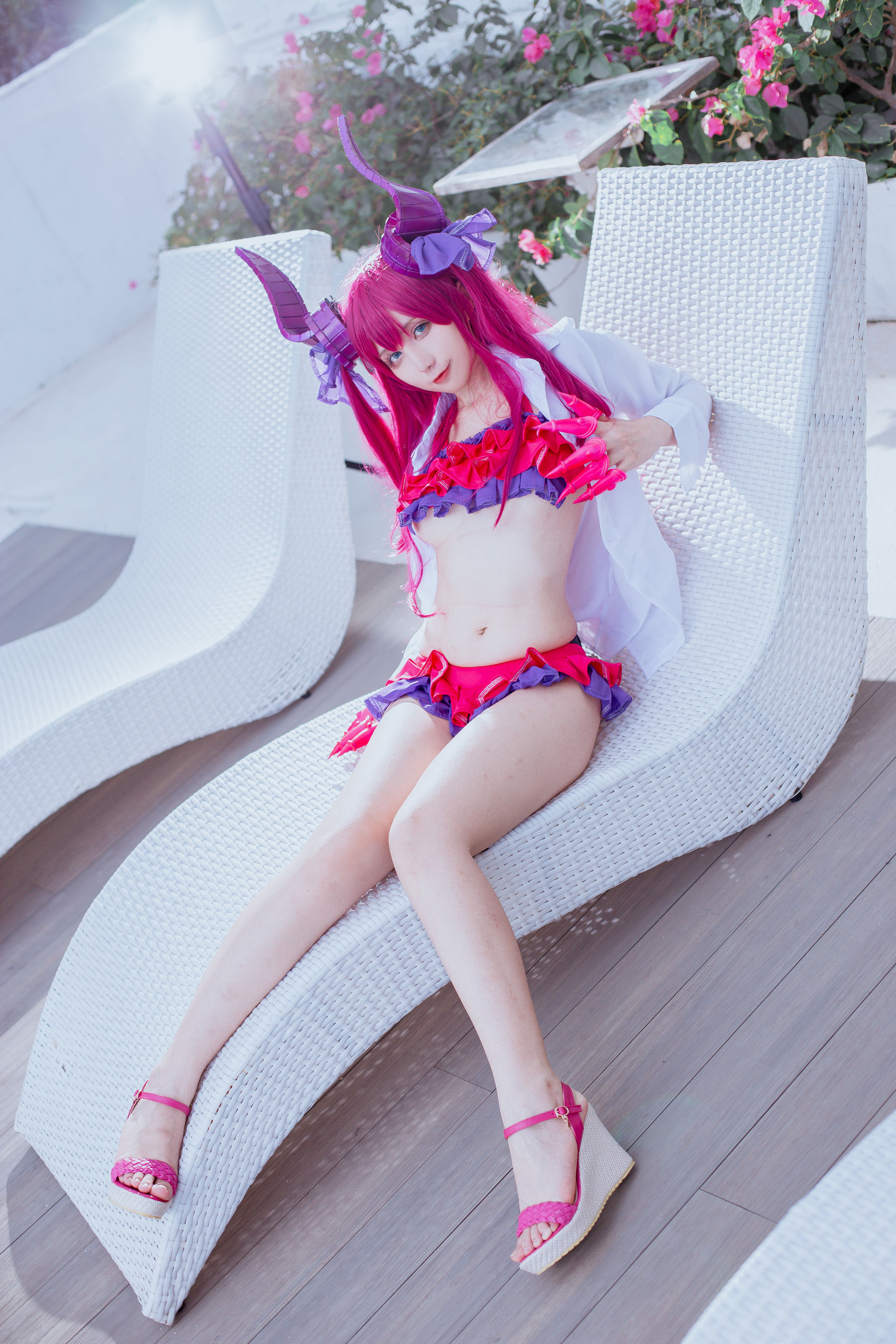 [福利COS] 动漫博主九曲Jean - 龙娘泳装第5张