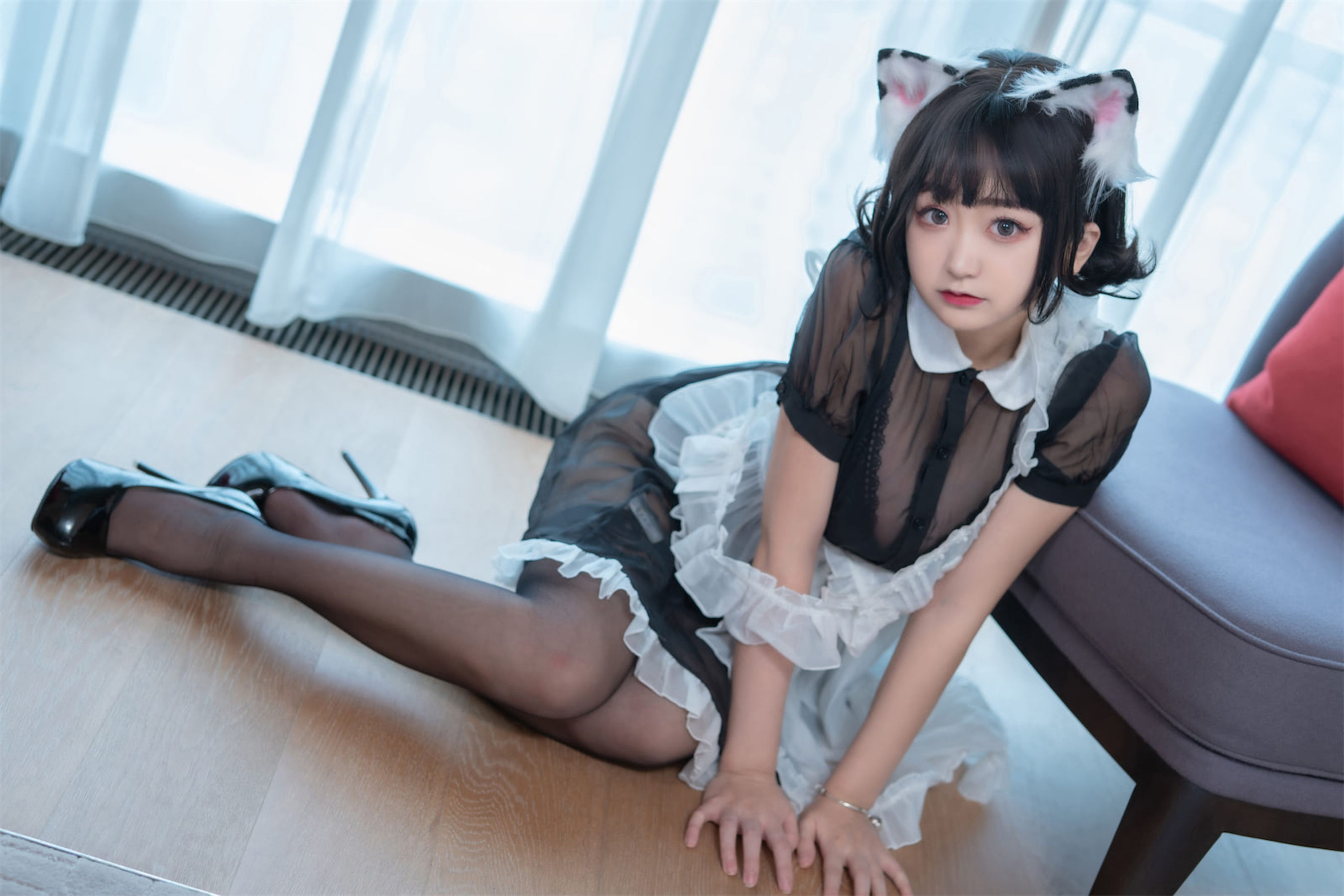 [福利COS] 动漫博主恩田直幸 - 奶牛猫女仆第2张