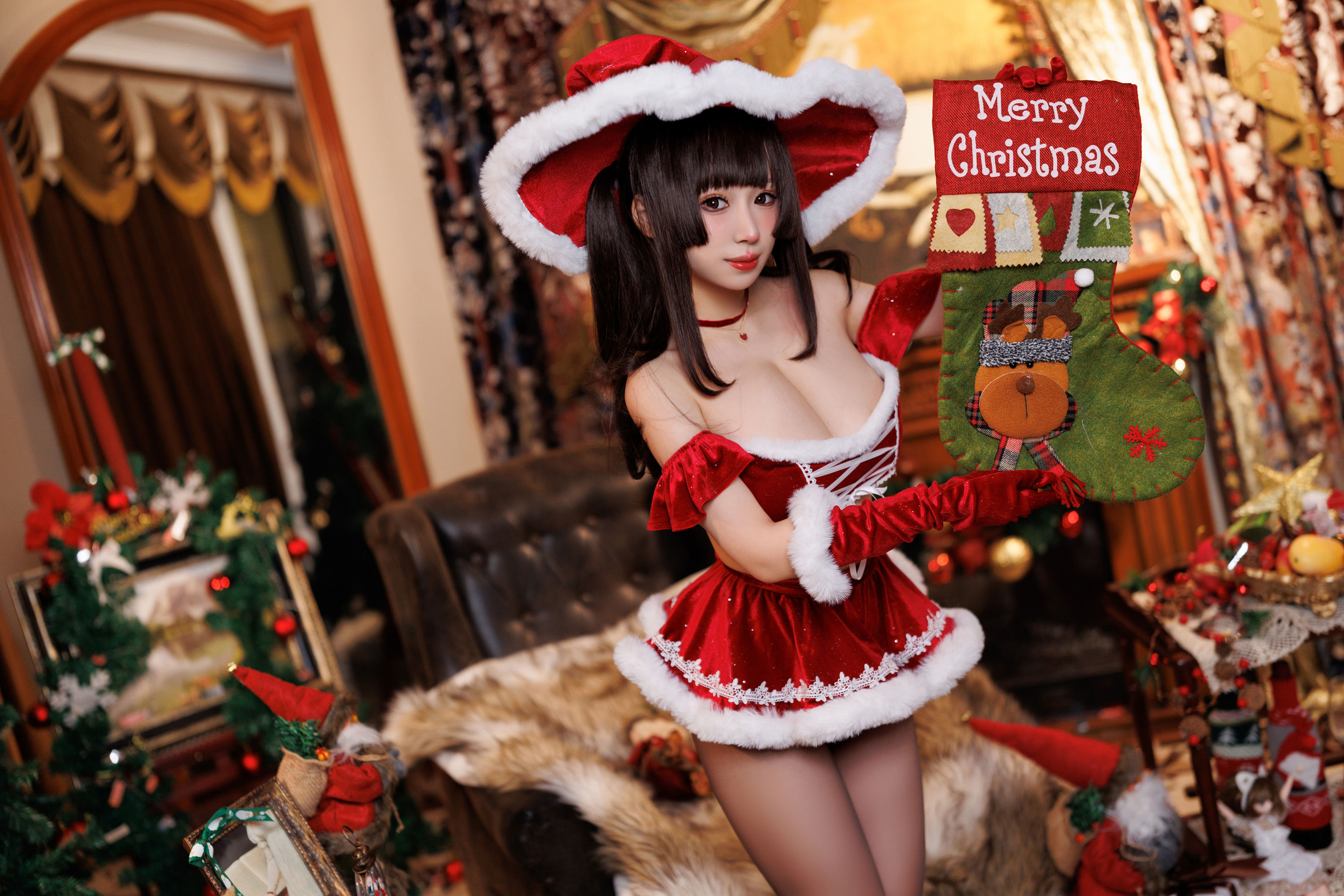 [福利COS] 胡桃猫Kurumineko - 魔女圣诞夜第15张