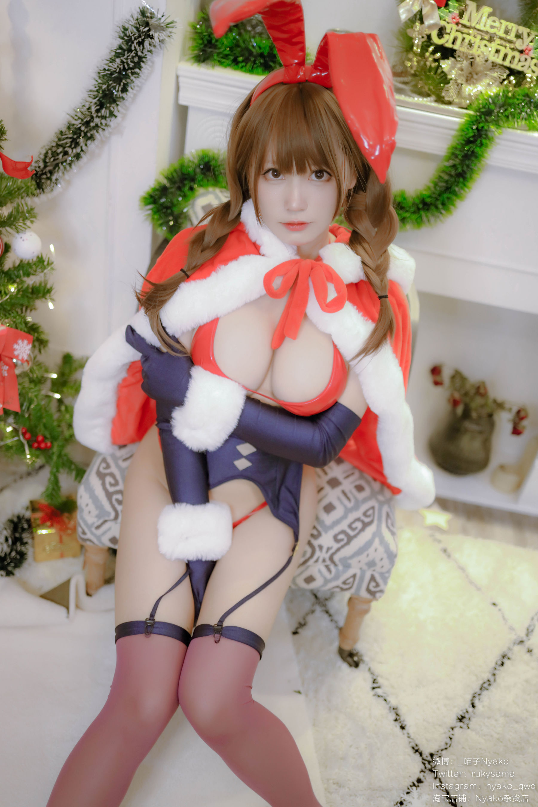 [福利COS] 萌妹子Nyako喵子 - Christmas Bunny第52张