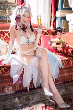 [福利COS] Hane Ame 雨波写真 - 欧根亲王 婚纱