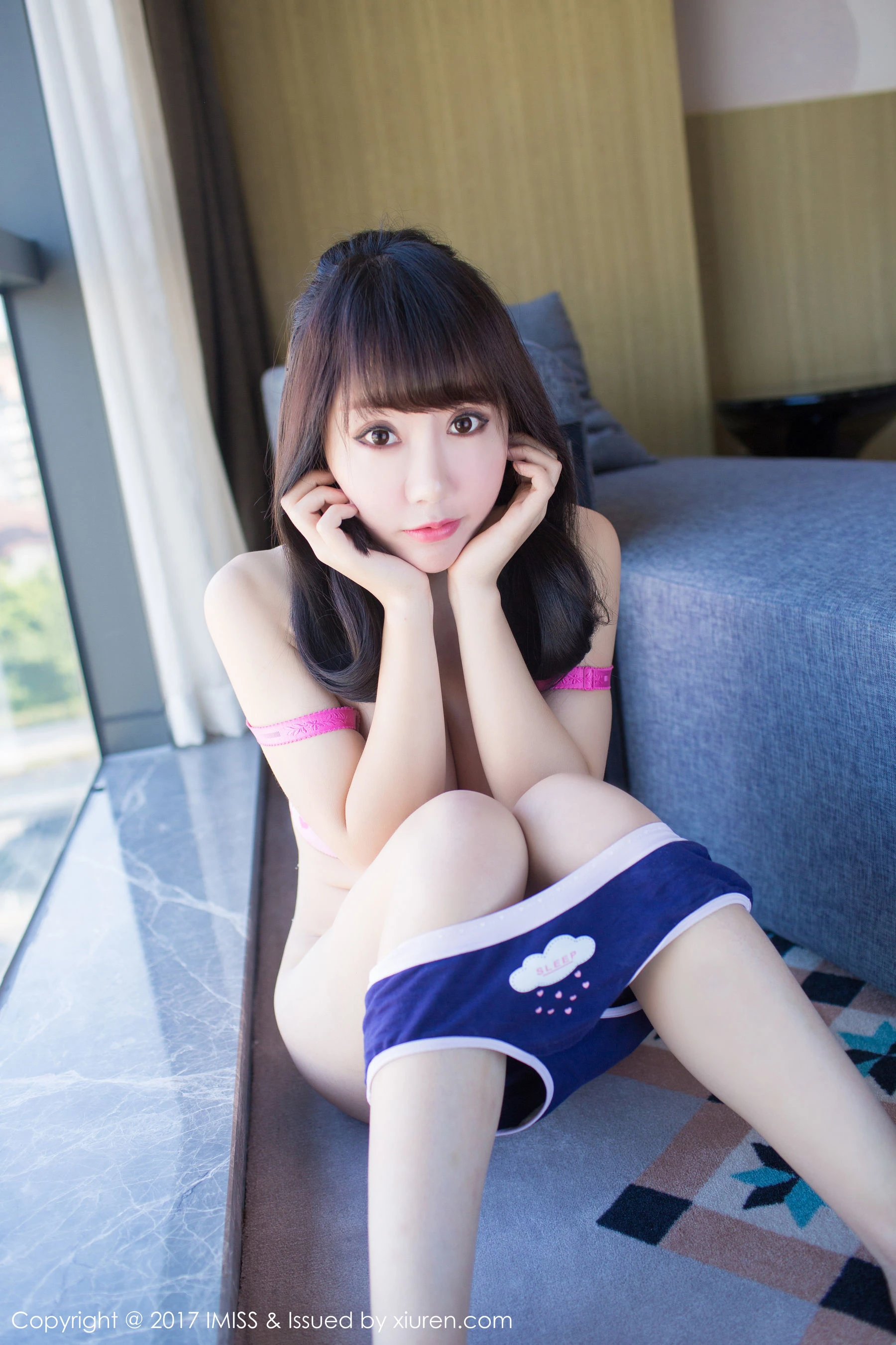  夏笑笑Summer《黑丝豹纹兔女郎+粉嫩内衣》 爱蜜社 Vol.145第23张