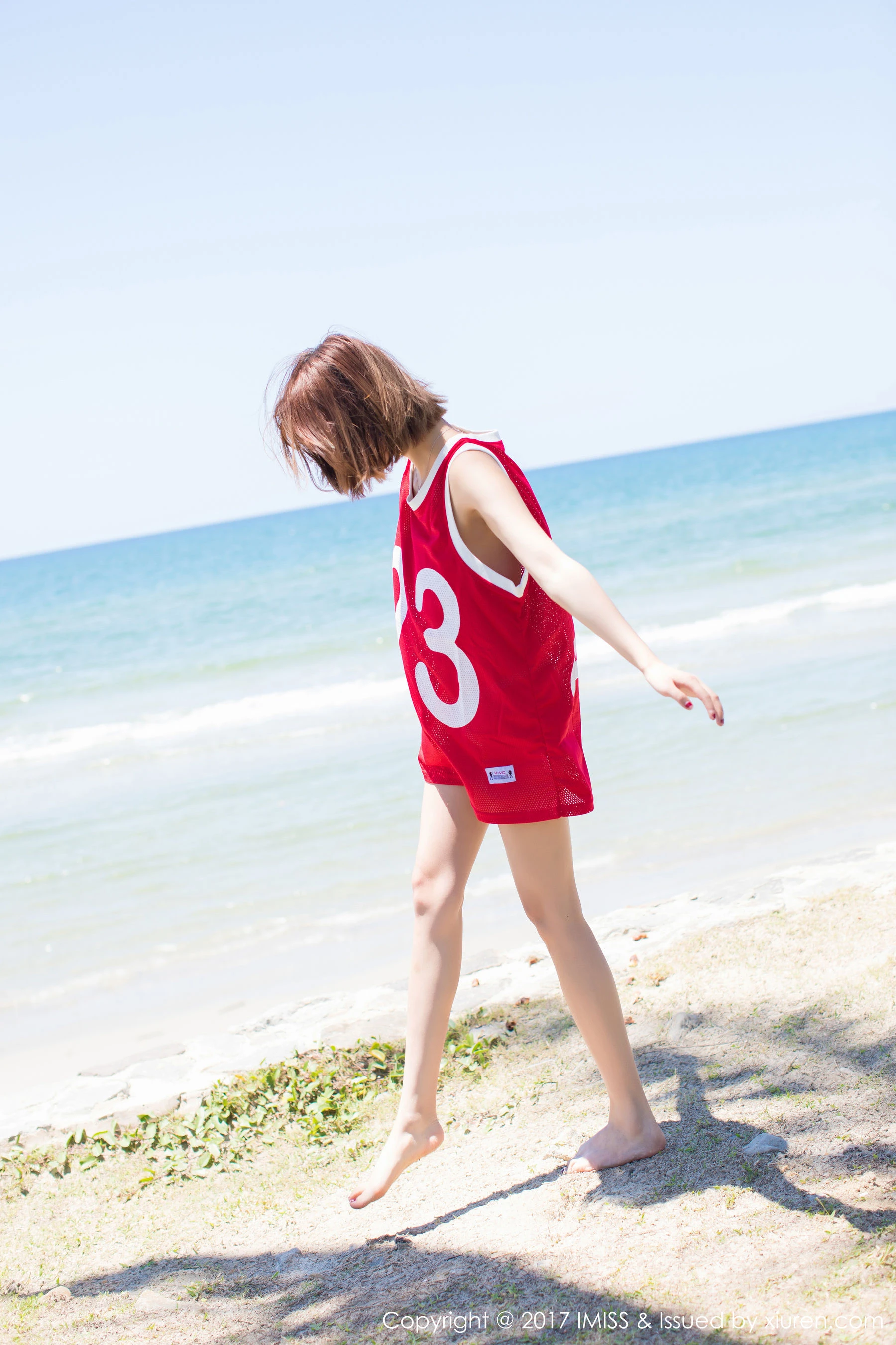  杨晨晨sugar《海边小清新+篮球服》 爱蜜社 VOL.169第2张