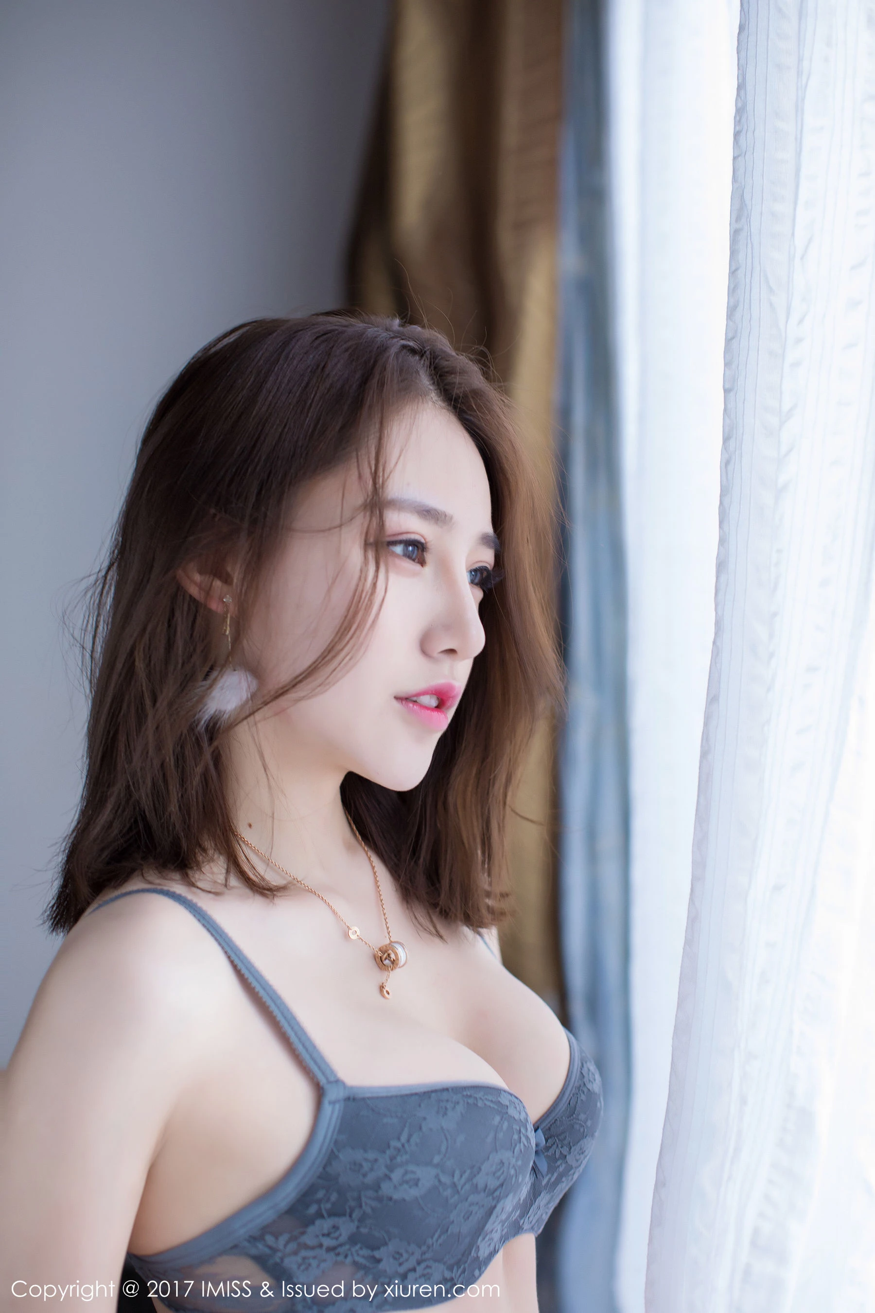  刘奕宁Lynn《蕾丝内衣+性感肚兜》 爱蜜社IMiss Vol.186第12张