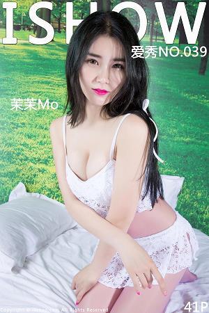 [ISHOW爱秀]白色镂空吊带露腰裙美女 茉茉Mo 肉丝美腿与白色高跟性感写真 2016-04-07 No.039