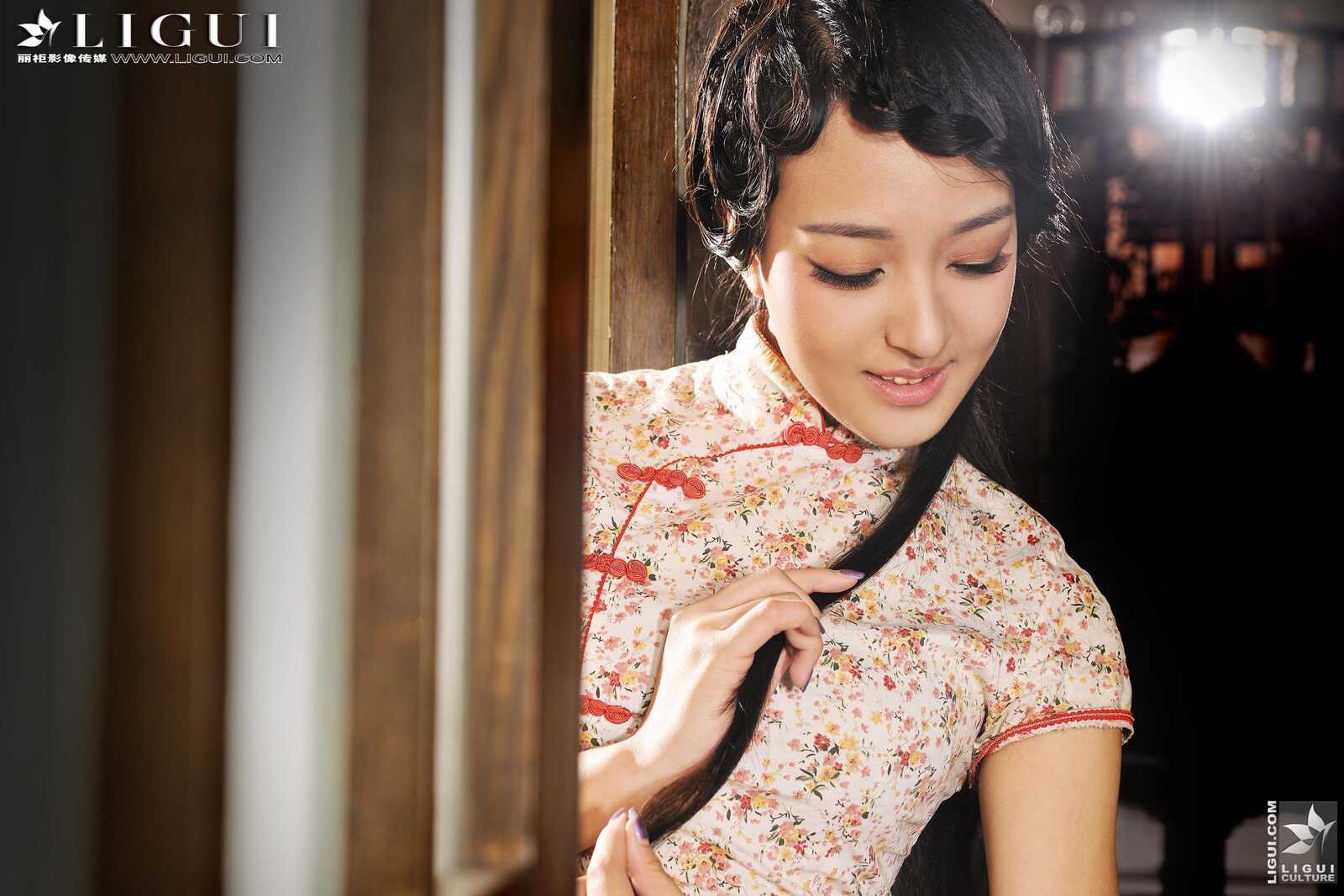 [丽柜贵足LiGui] Model Amily《民国旗袍丝足》上下全第9张