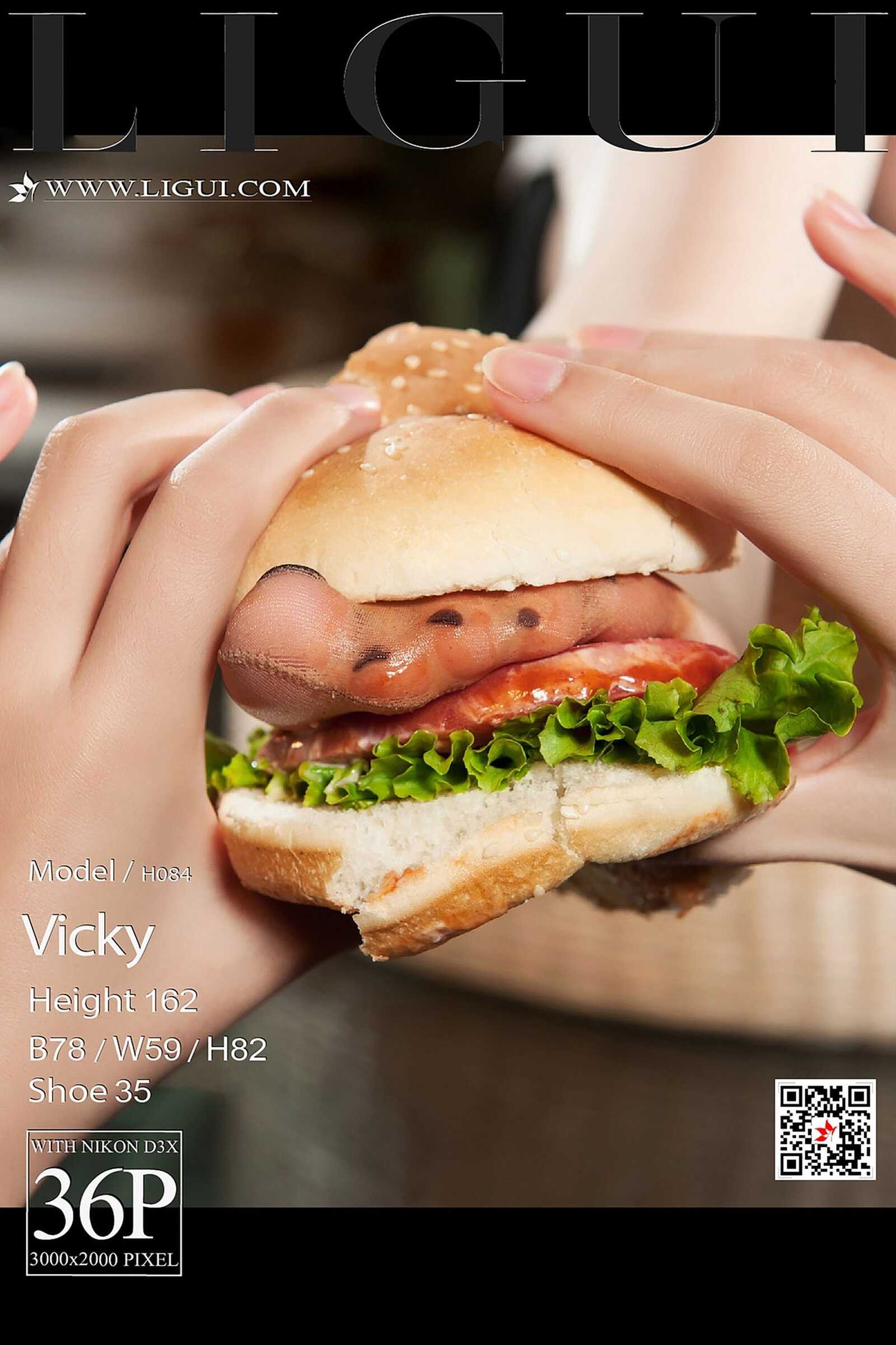 Model 腿模Vicky《汉堡美脚丝足》 [丽柜Ligui] 写真集第13张