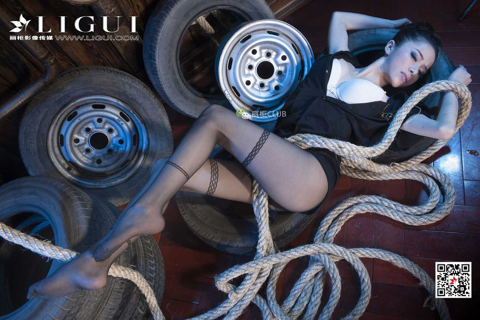 Mode 袁颖芬《黑丝高跟绳艺》 [丽柜Ligui] 写真集第11张