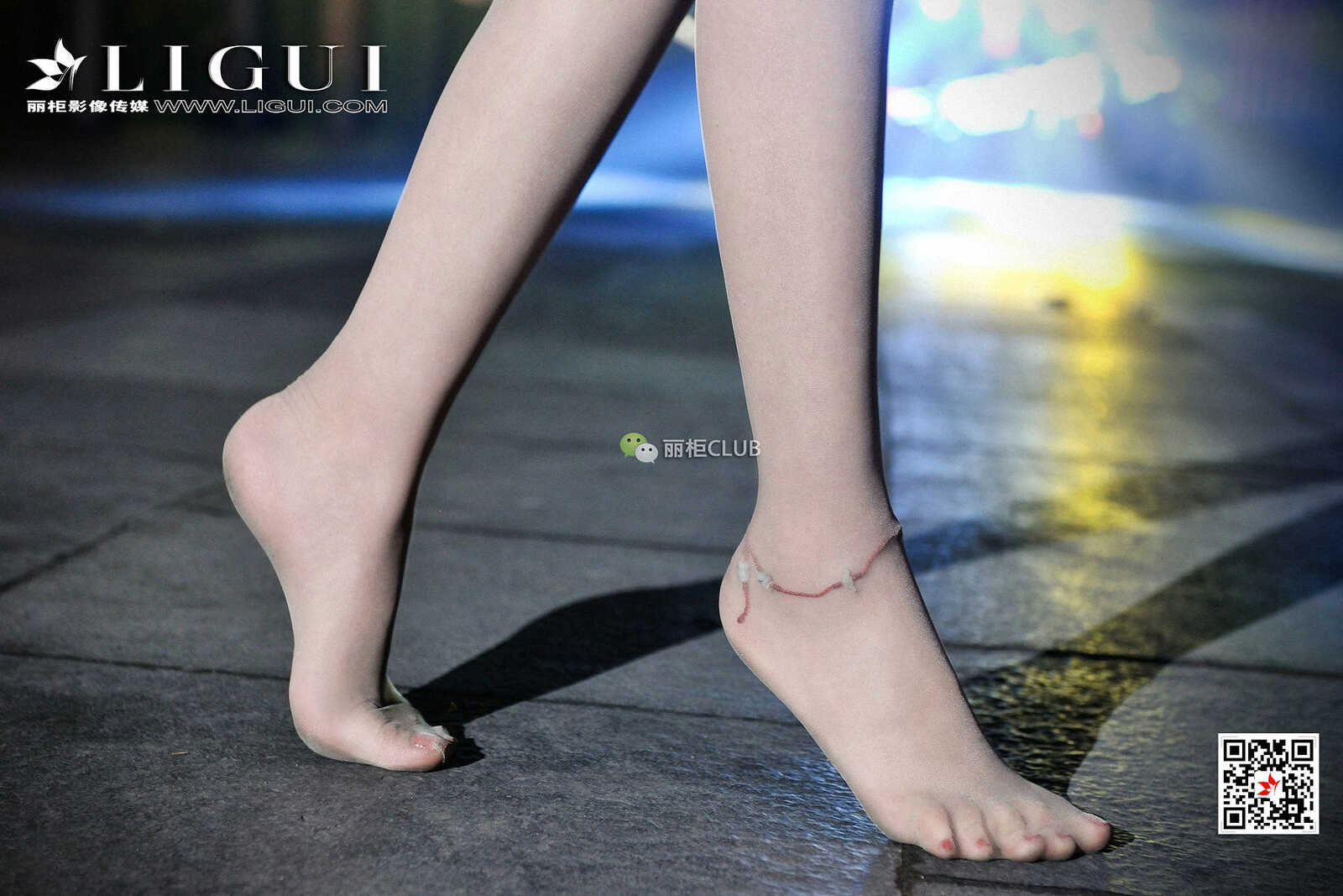 腿模凌凌《美腿夜拍》 [丽柜Ligui] 写真集第5张